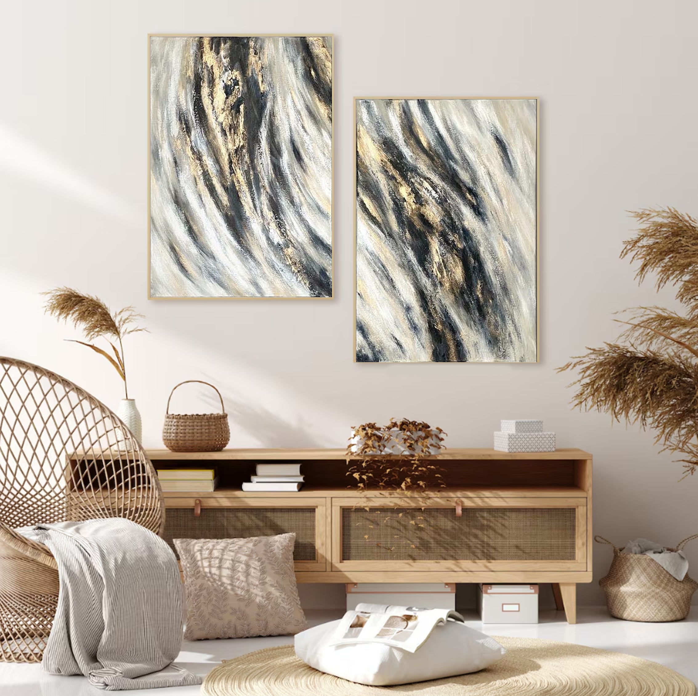 Abstract Painting Set Of 2 #APS 002