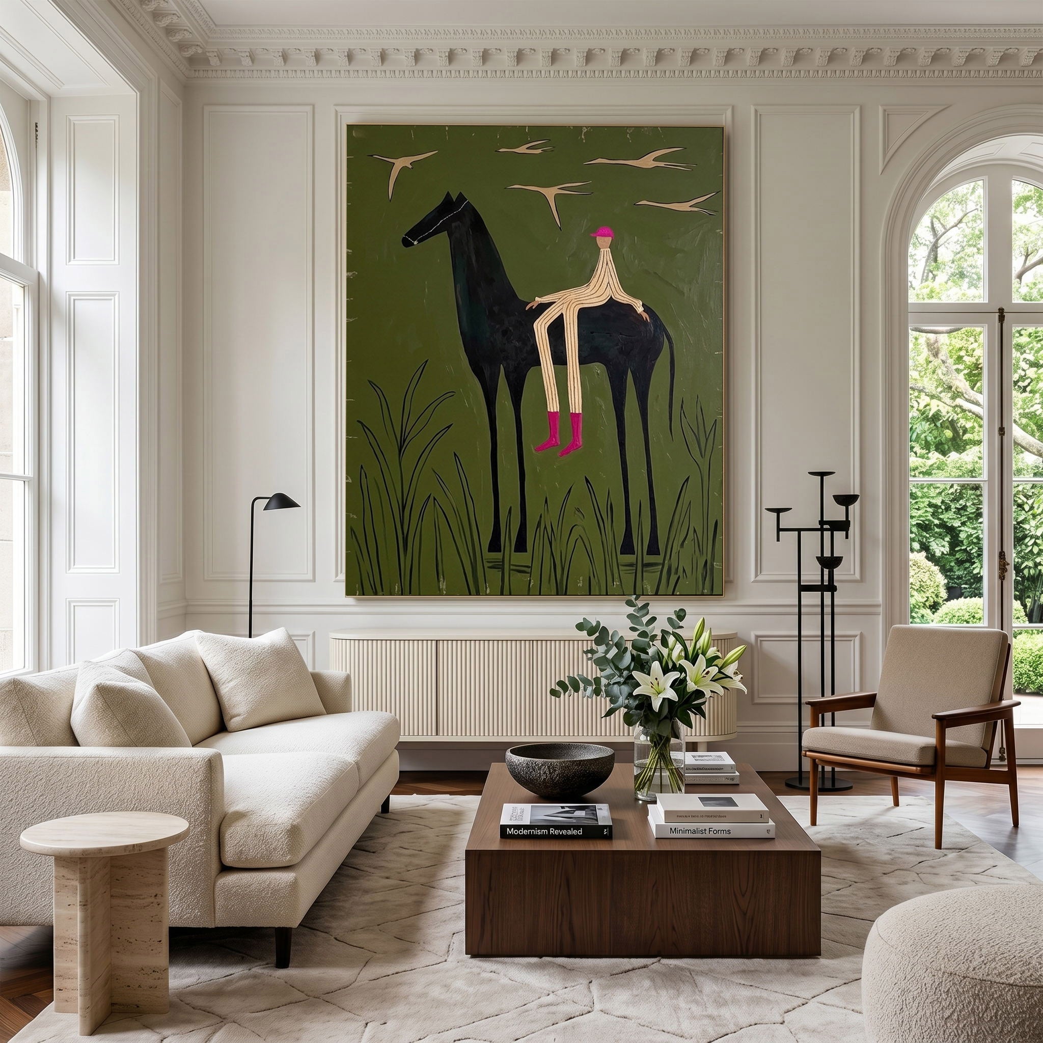 Large Cowboy Horse Wall Art Contemporary Western Figurative Painting