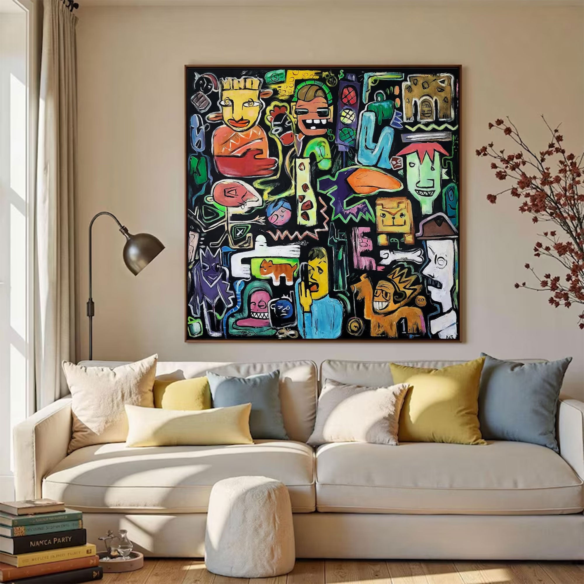 Large Abstract Figure Painting | KeiraArt #AG 157