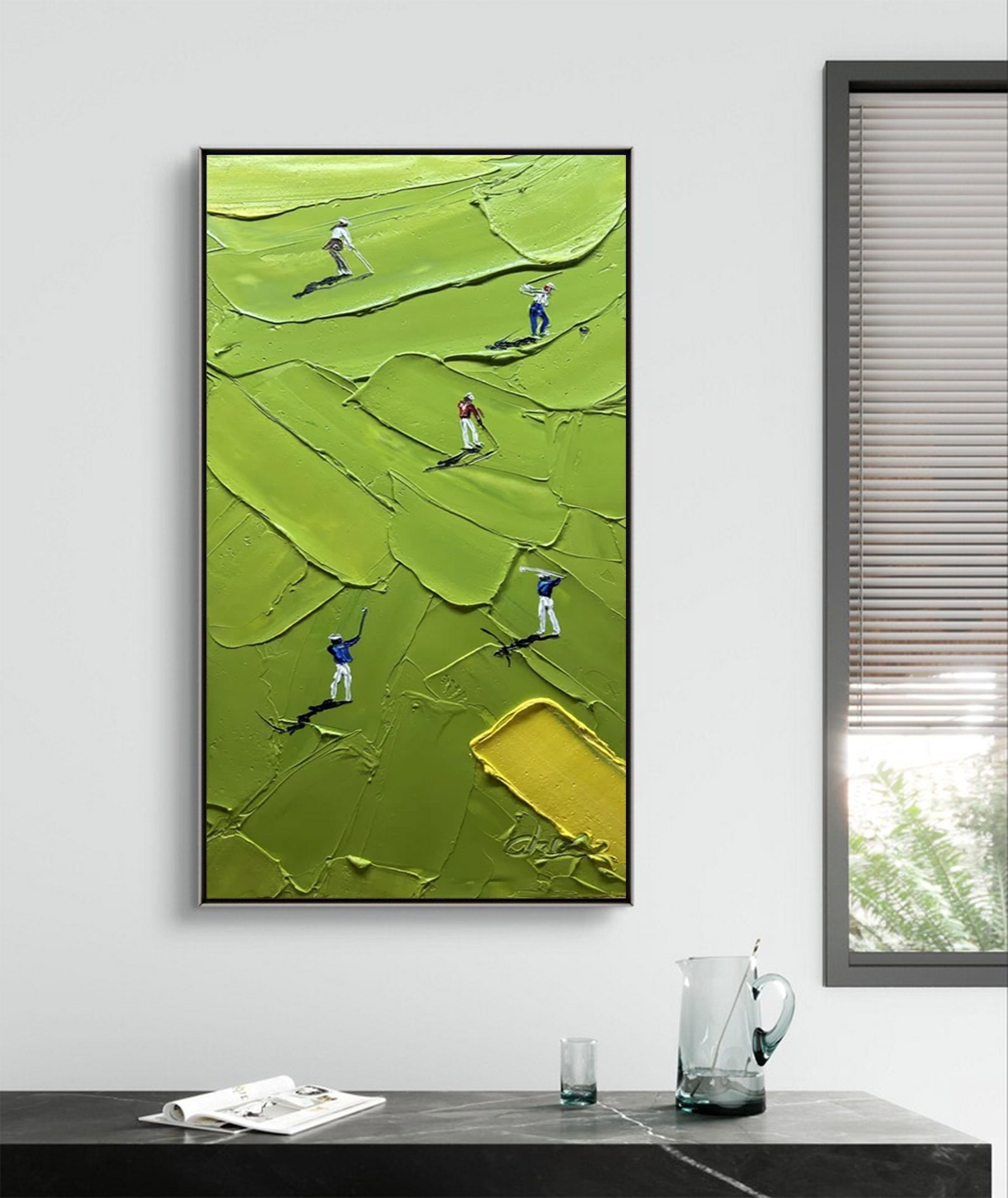 Large Textured Golf Wall Art | KeiraArt #AG 128