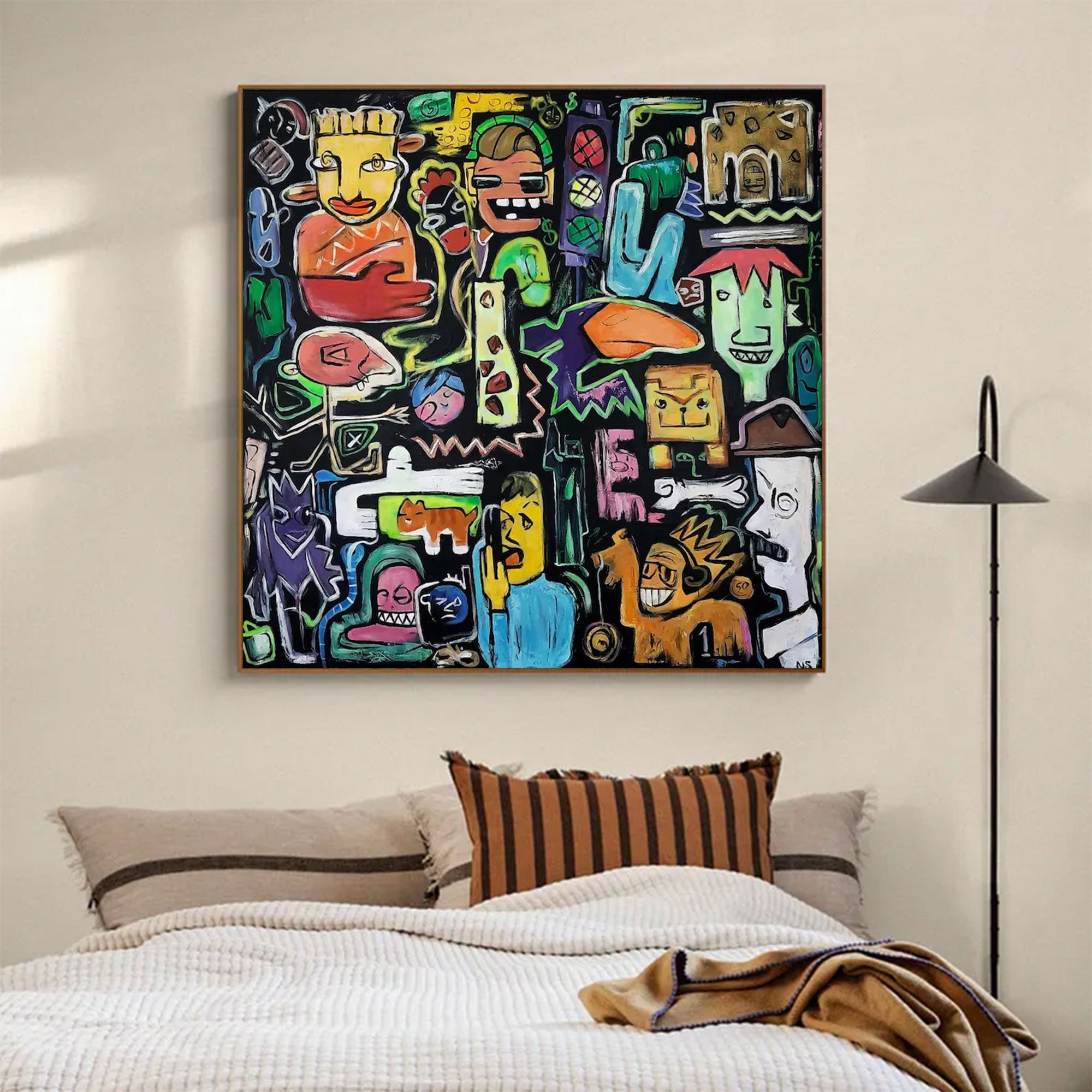 Large Abstract Figure Painting | KeiraArt #AG 157