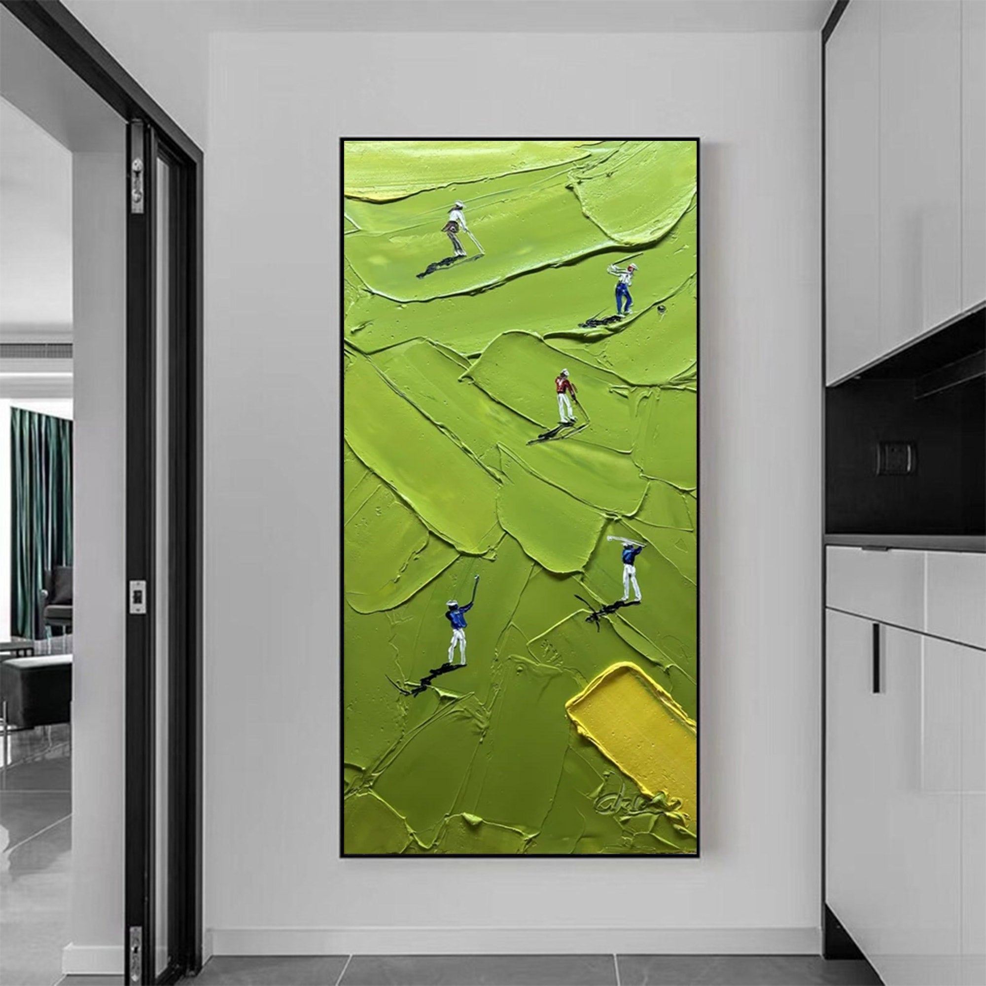Large Textured Golf Wall Art | KeiraArt #AG 128