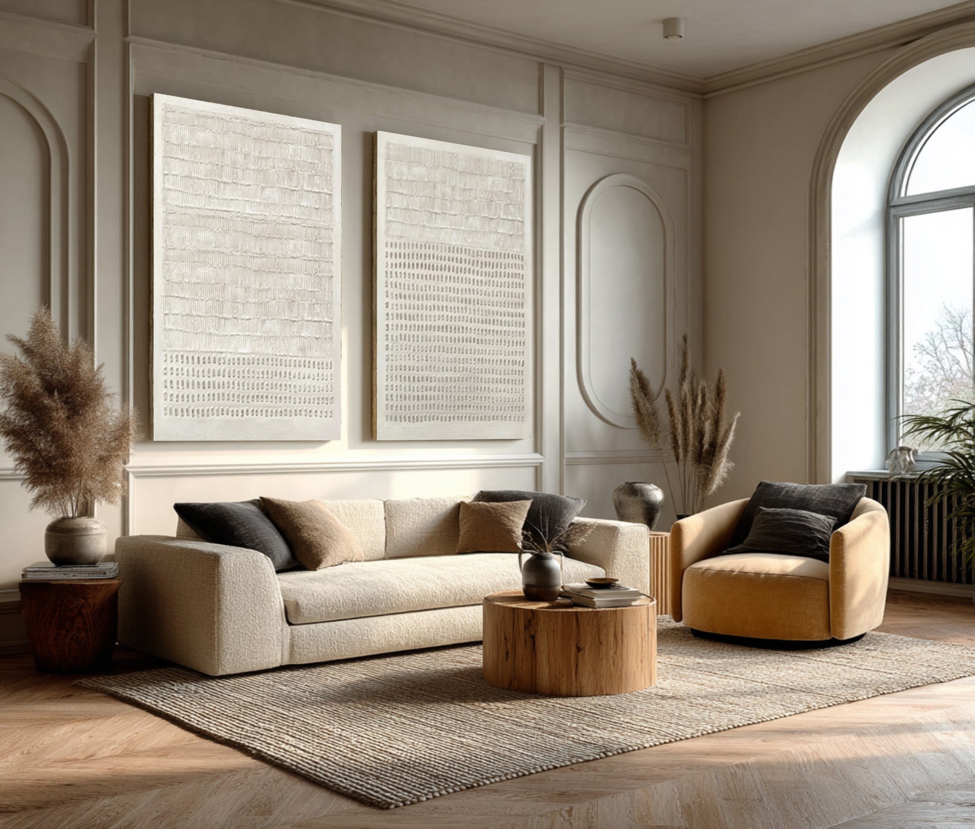 Abstract Minimalist Wall Decor Duo Living Room Set Of 2 #AG 034