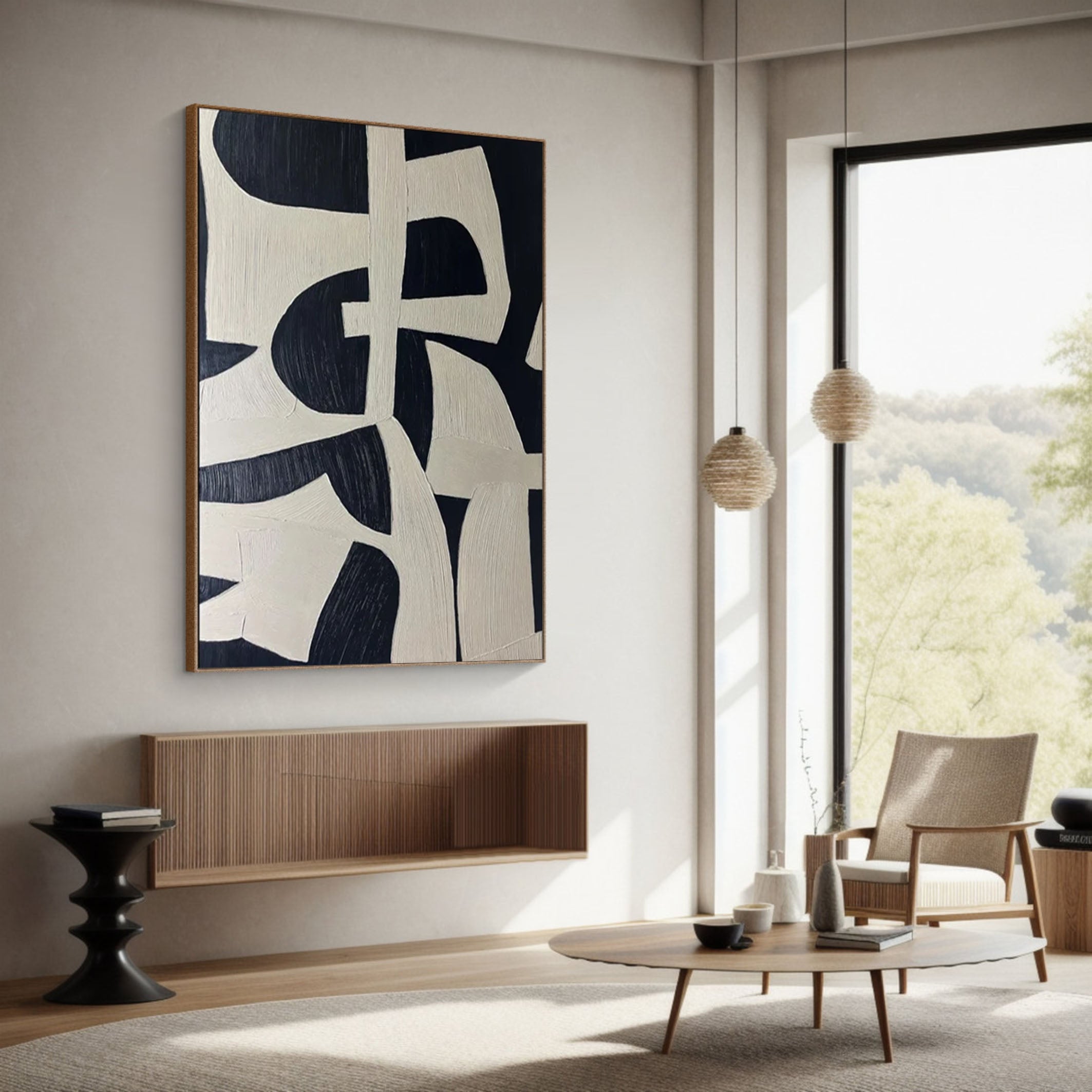 Abstract Neutral Canvas Wabi Sabi Art Soft Tones for Contemporary Spaces #MMA 176