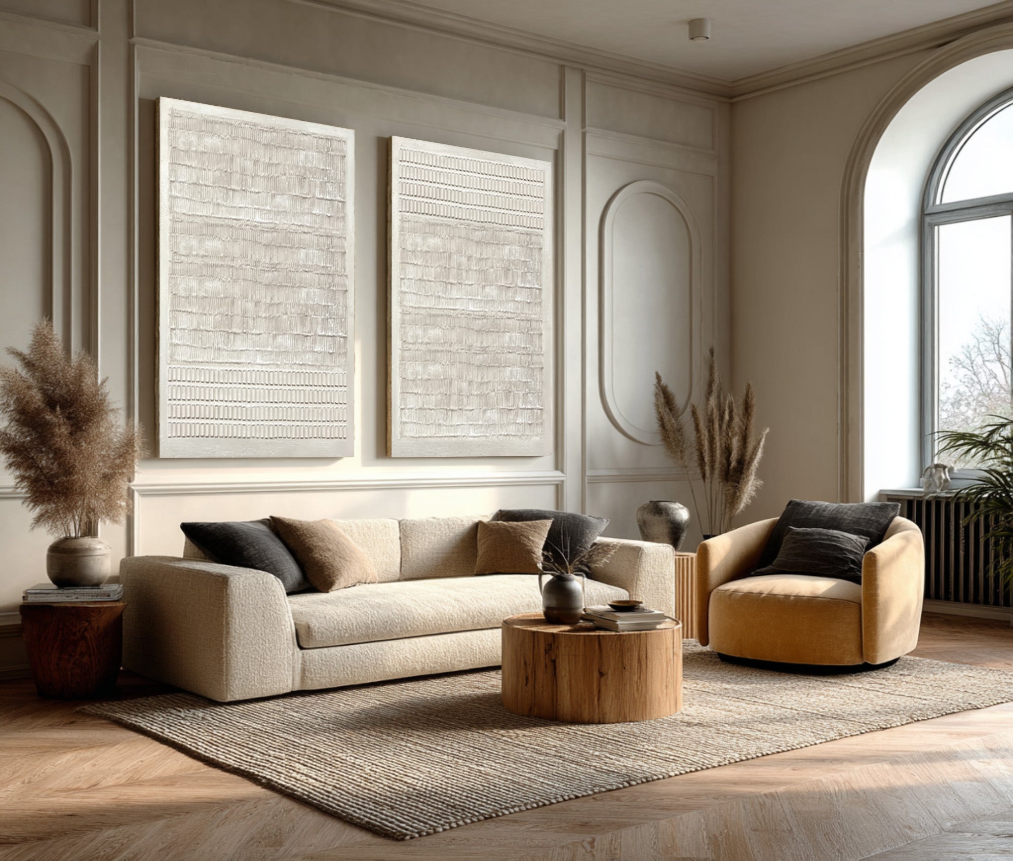 Abstract Minimalist Wall Decor Duo Living Room Set Of 2 #AG 037