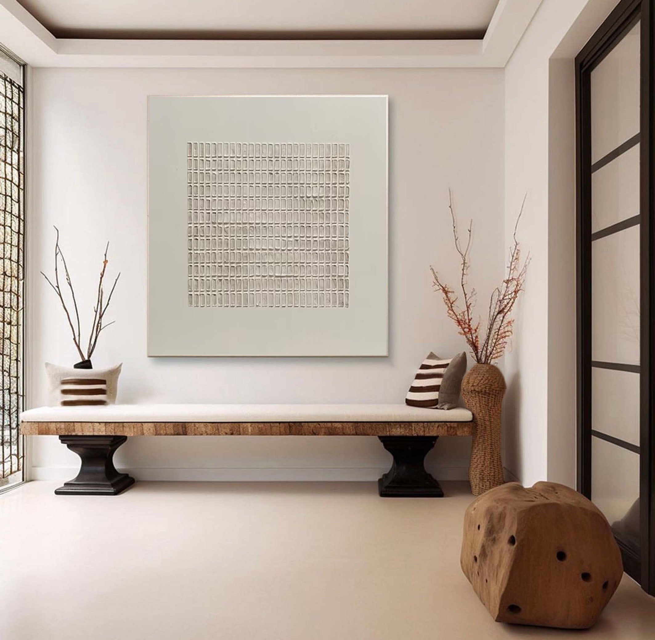 Modern Minimalist Geometric Zen Grid Wall Art #MMA 174
