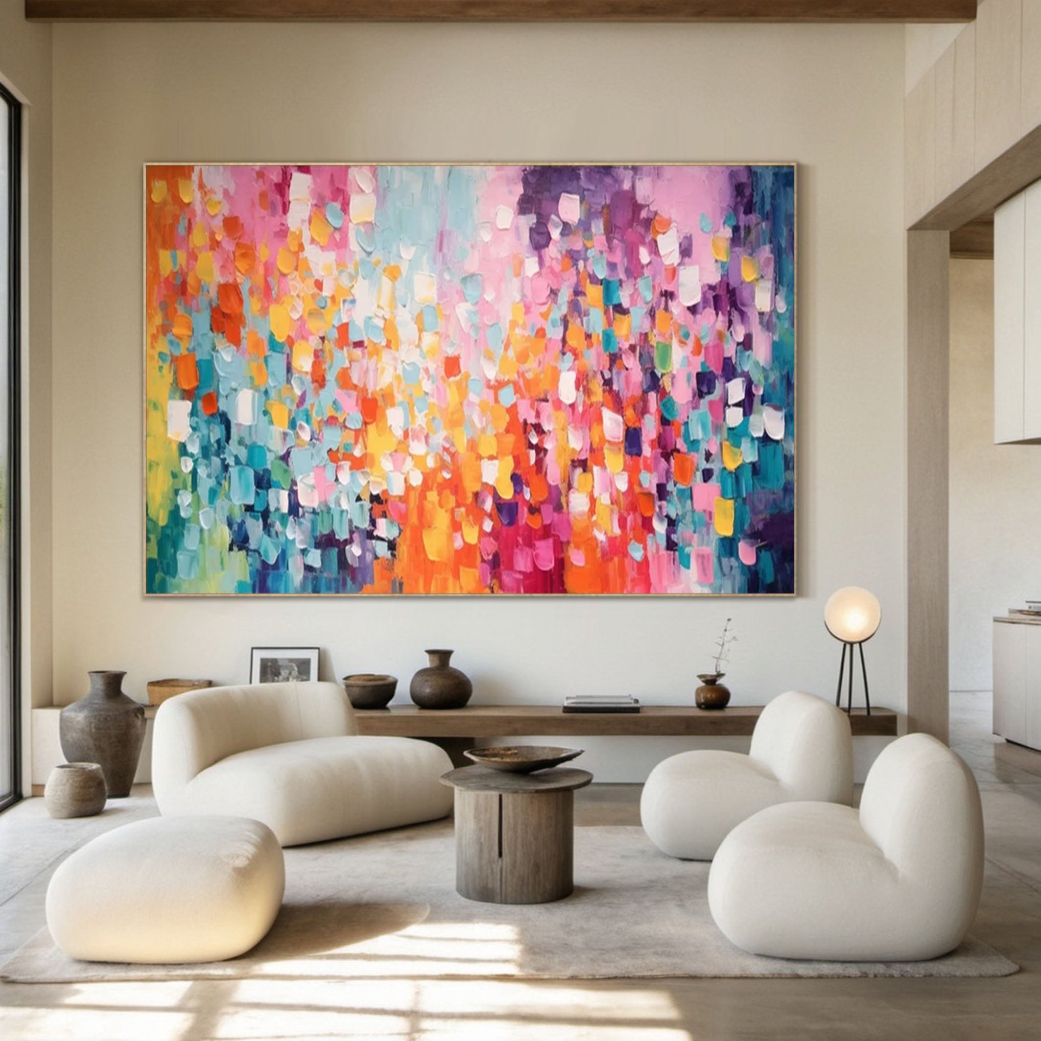 Cascade of Colors Large Modern Vibrant Abstract Artwork #MMA 172