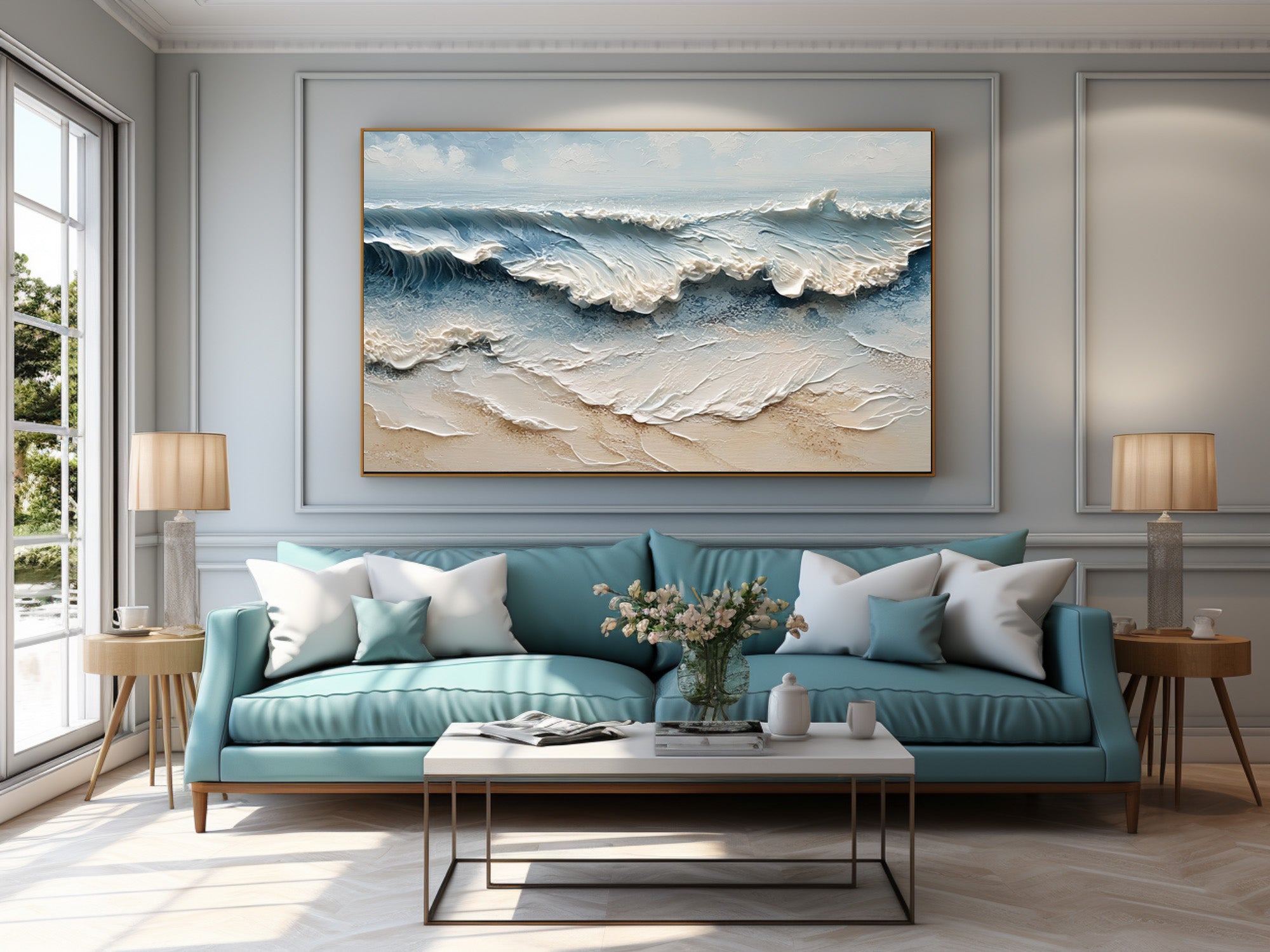 Large Textured Abstract Art for Modern Homes #AG 005