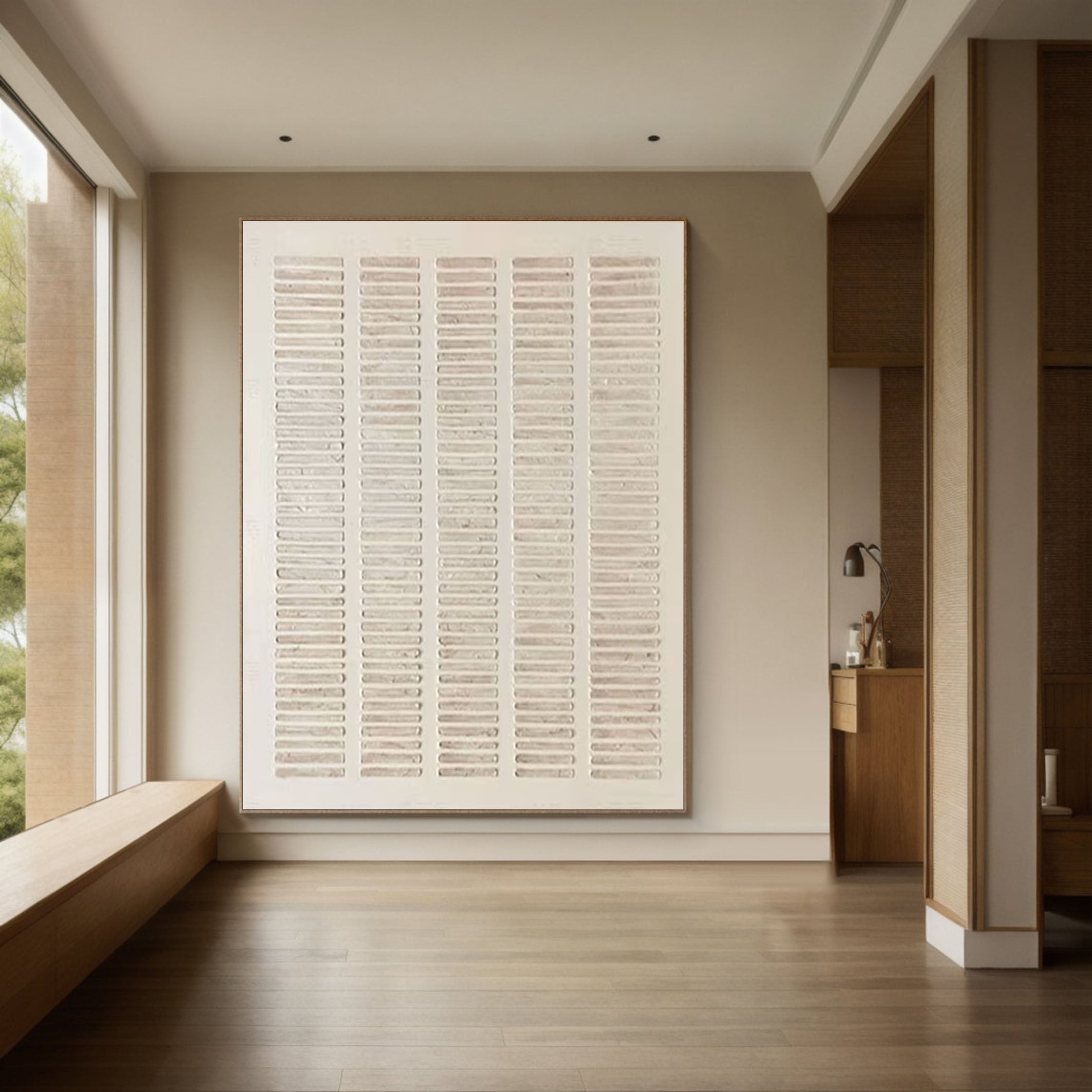 Modern Minimalist Geometric Zen Grid Wabi Sabi Wall Art #MMA 181