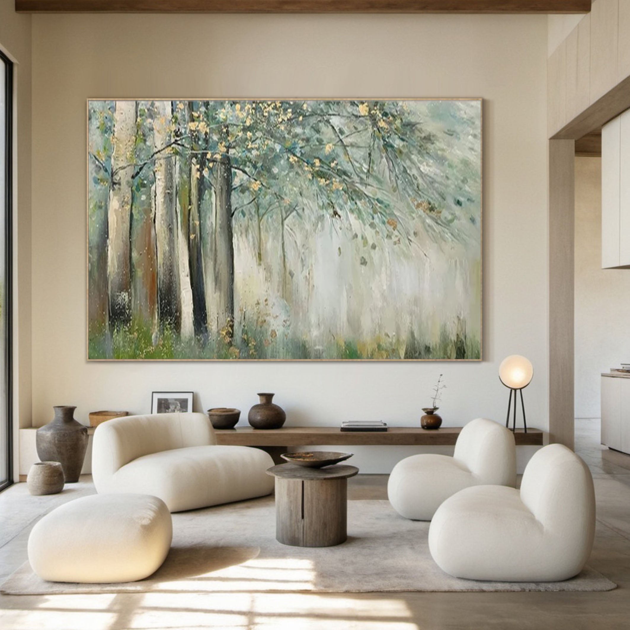 Enchanted Forest Canvas Art Serene Nature Inspired Wall Decor #FT 053