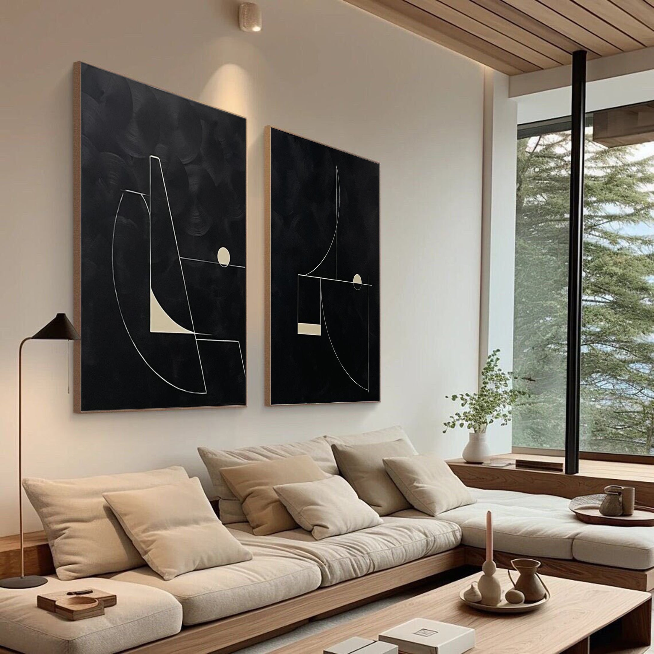 Modern Minimalist Art Set Of 2 #MMAS 033