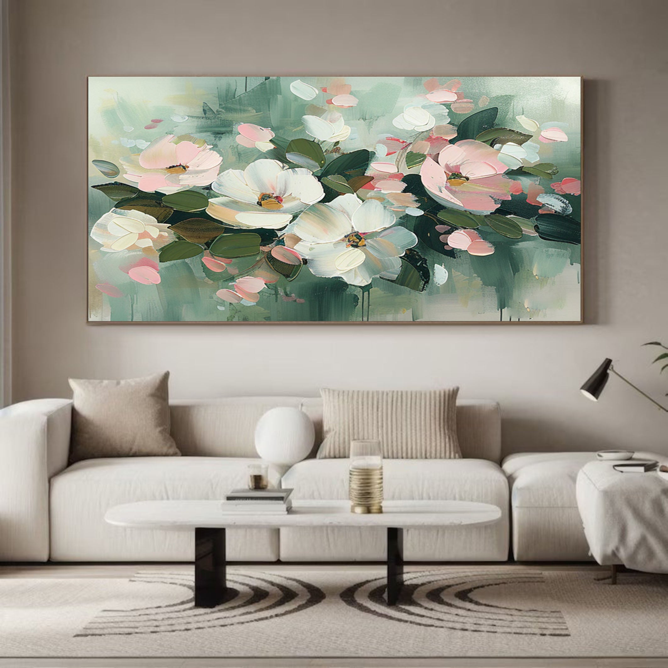 Botanical Beauty Canvas Print Colorful Abstract Floral Art #FT 008