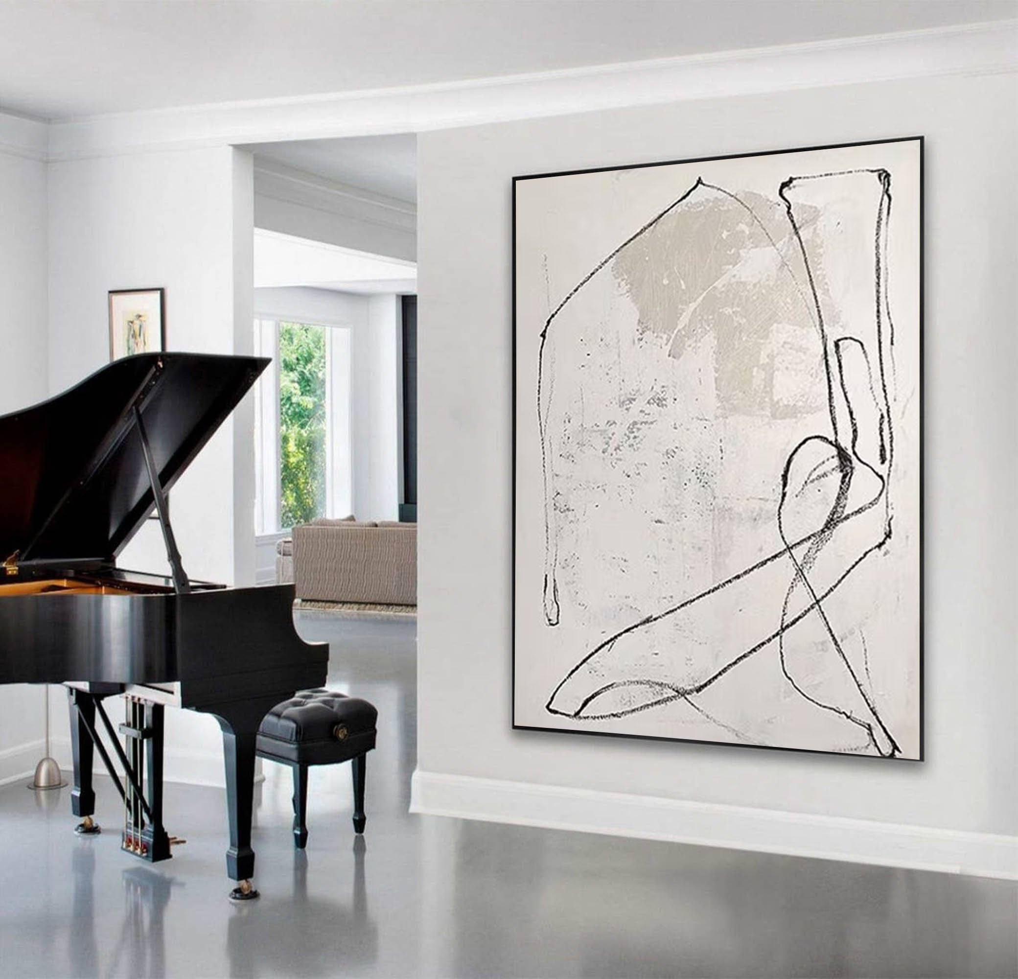 Soft Color Abstract Line Art for Contemporary Interiors #AP 066