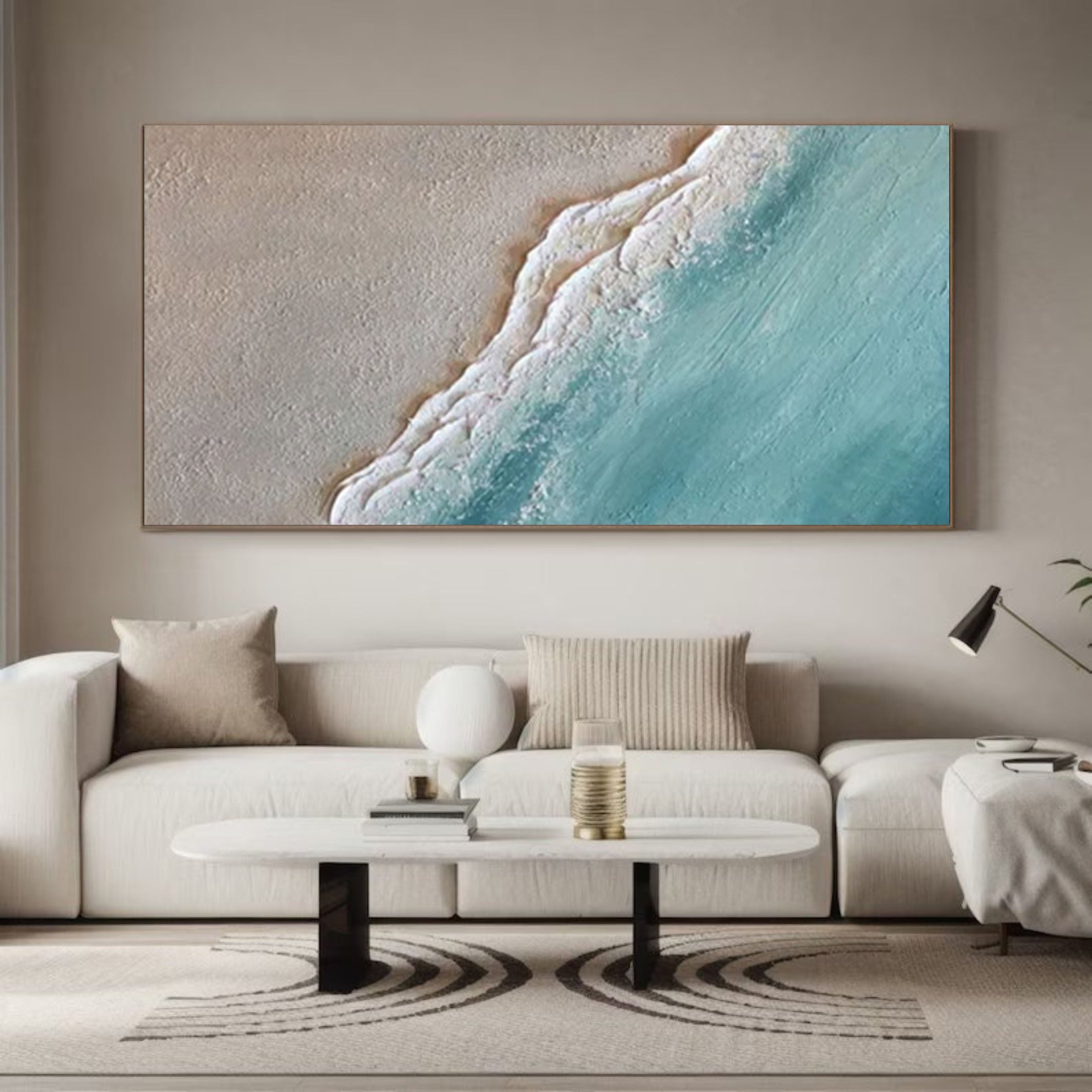 Coastal Serenity Canvas Art Tranquil Beach and Waves Wall Decor #OS 053