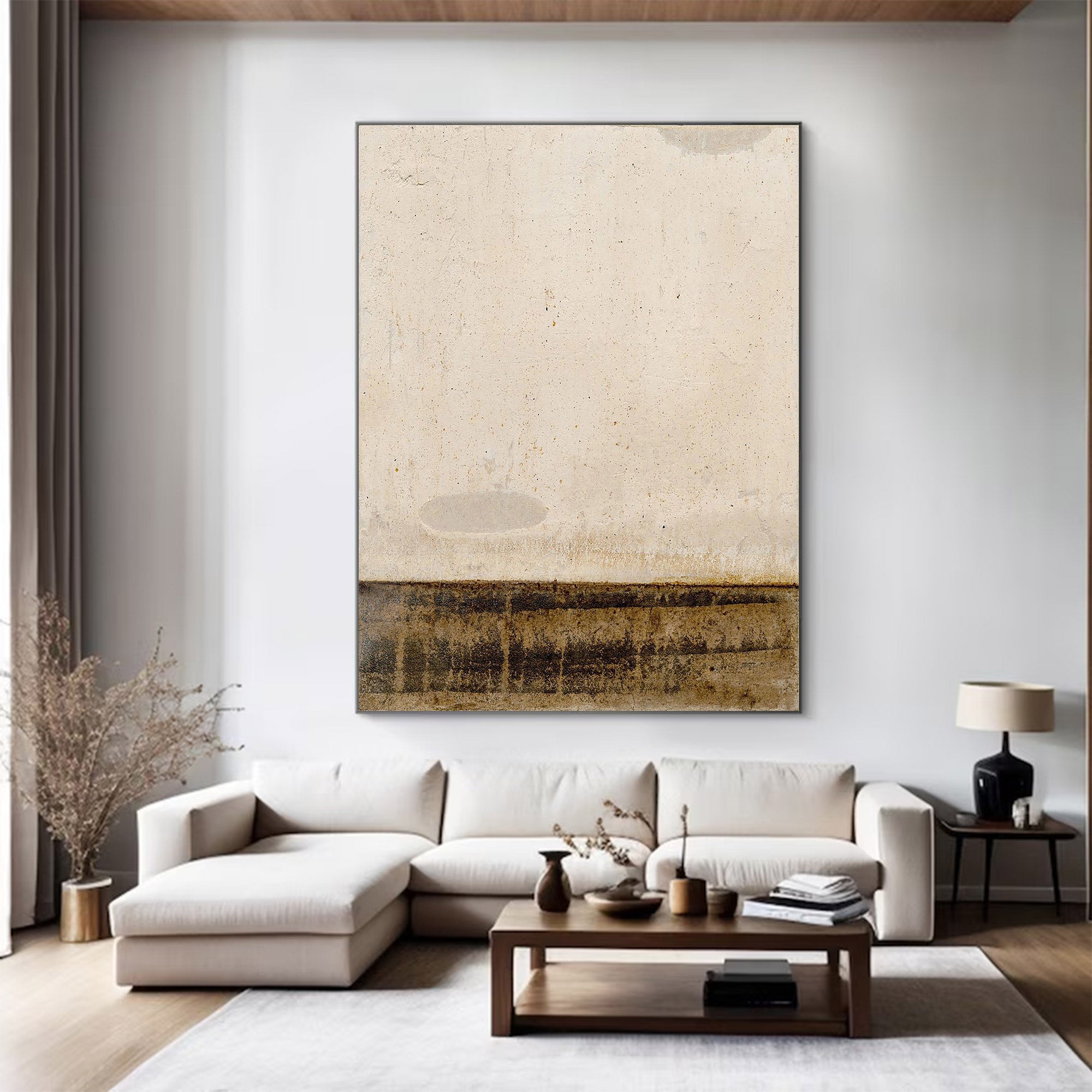 Large Abstract Earth Tone Canvas Art | KeiraArt #AG 109