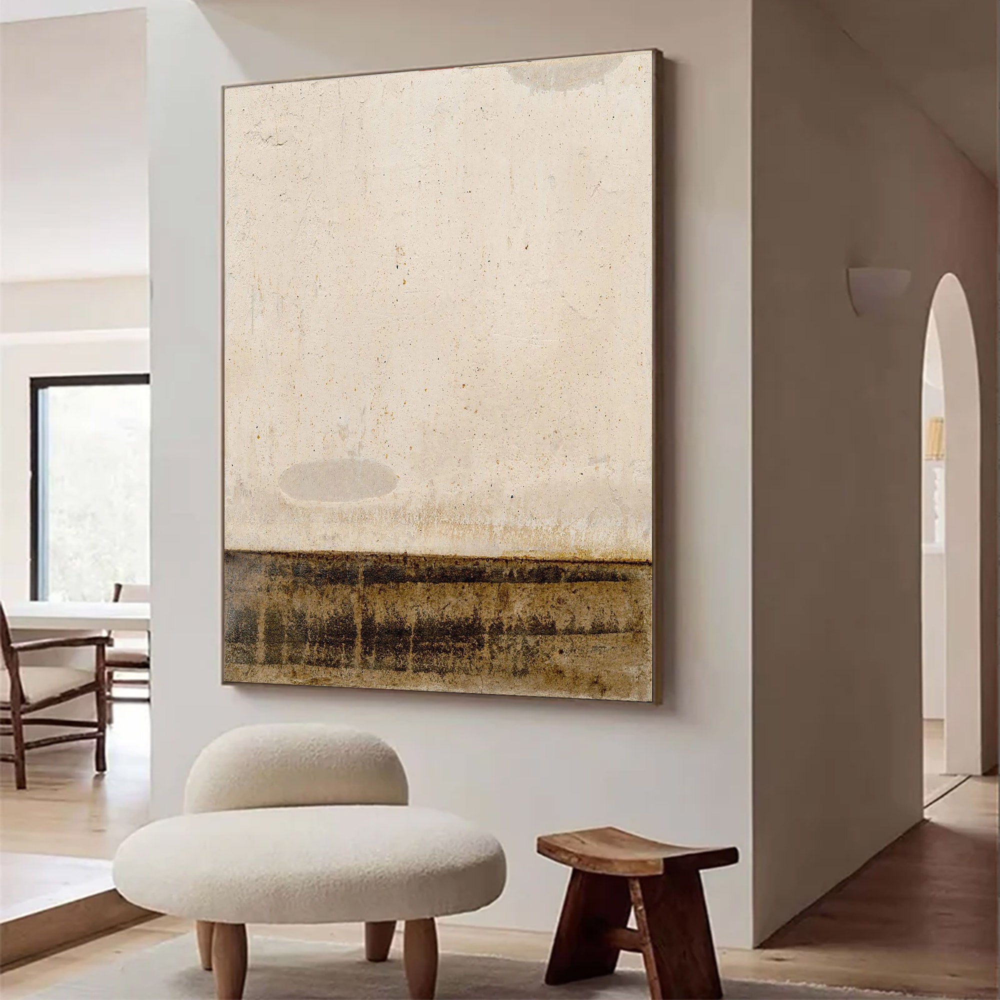 Large Abstract Earth Tone Canvas Art | KeiraArt #AG 109