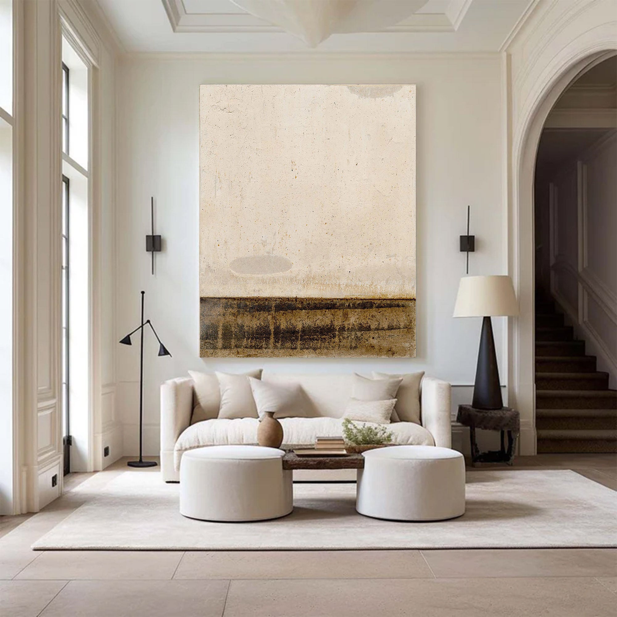 Large Abstract Earth Tone Canvas Art | KeiraArt #AG 109