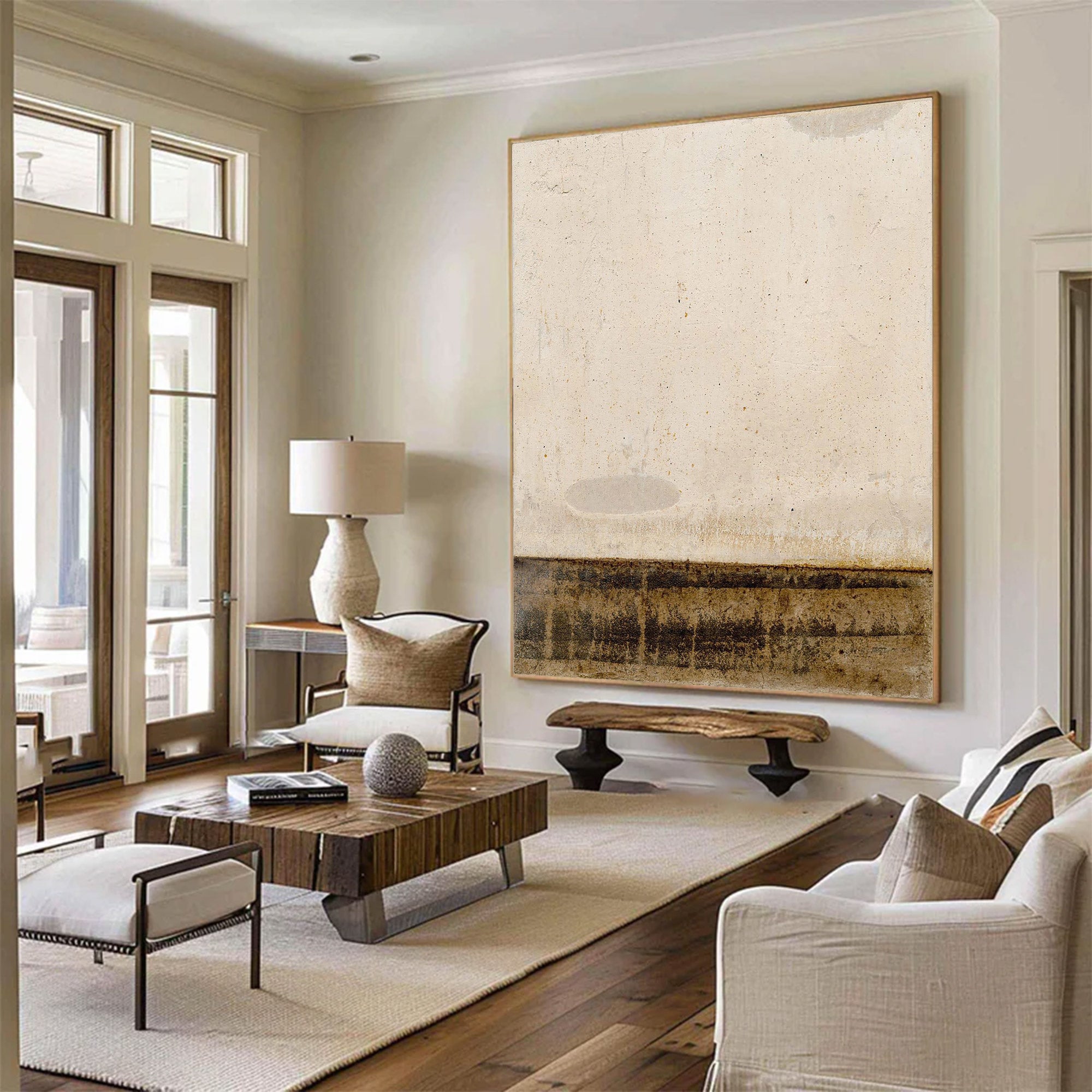 Large Abstract Earth Tone Canvas Art | KeiraArt #AG 109