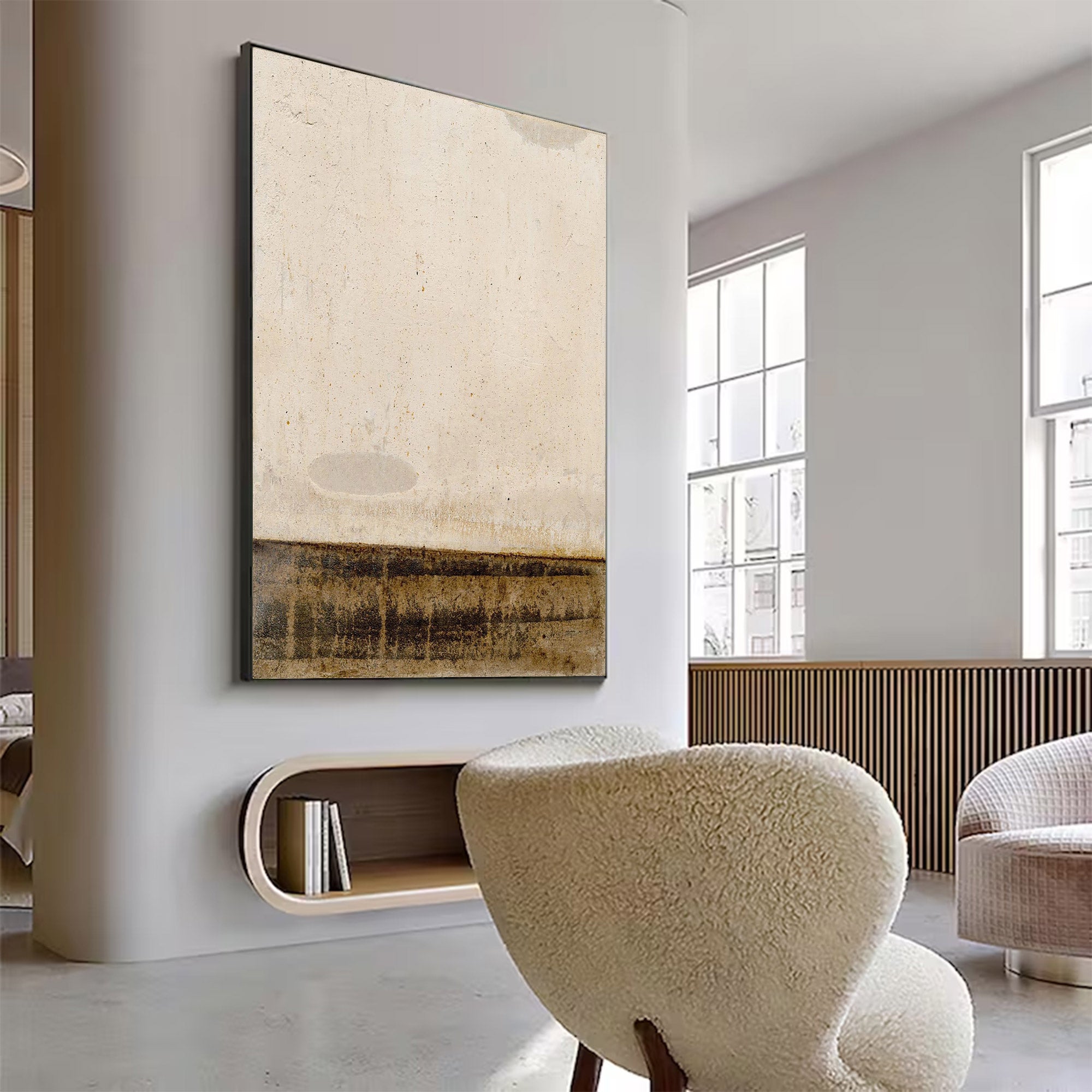 Large Abstract Earth Tone Canvas Art | KeiraArt #AG 109