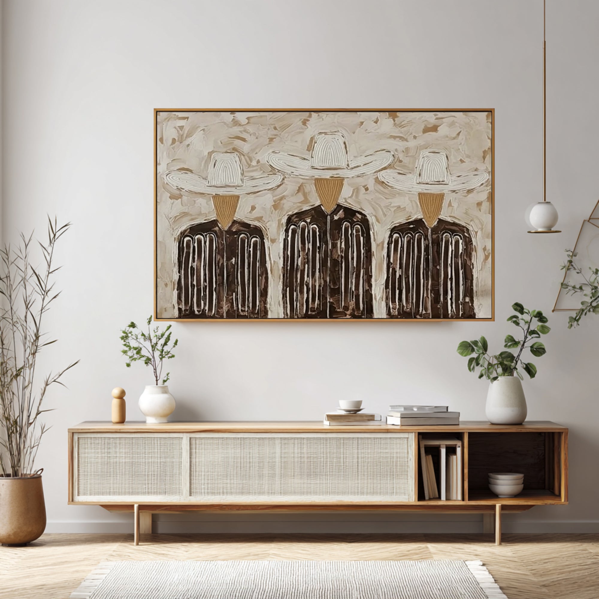 Modern Western Inspired Portrait Art Oversized Minimalist Painting | KeiraArt