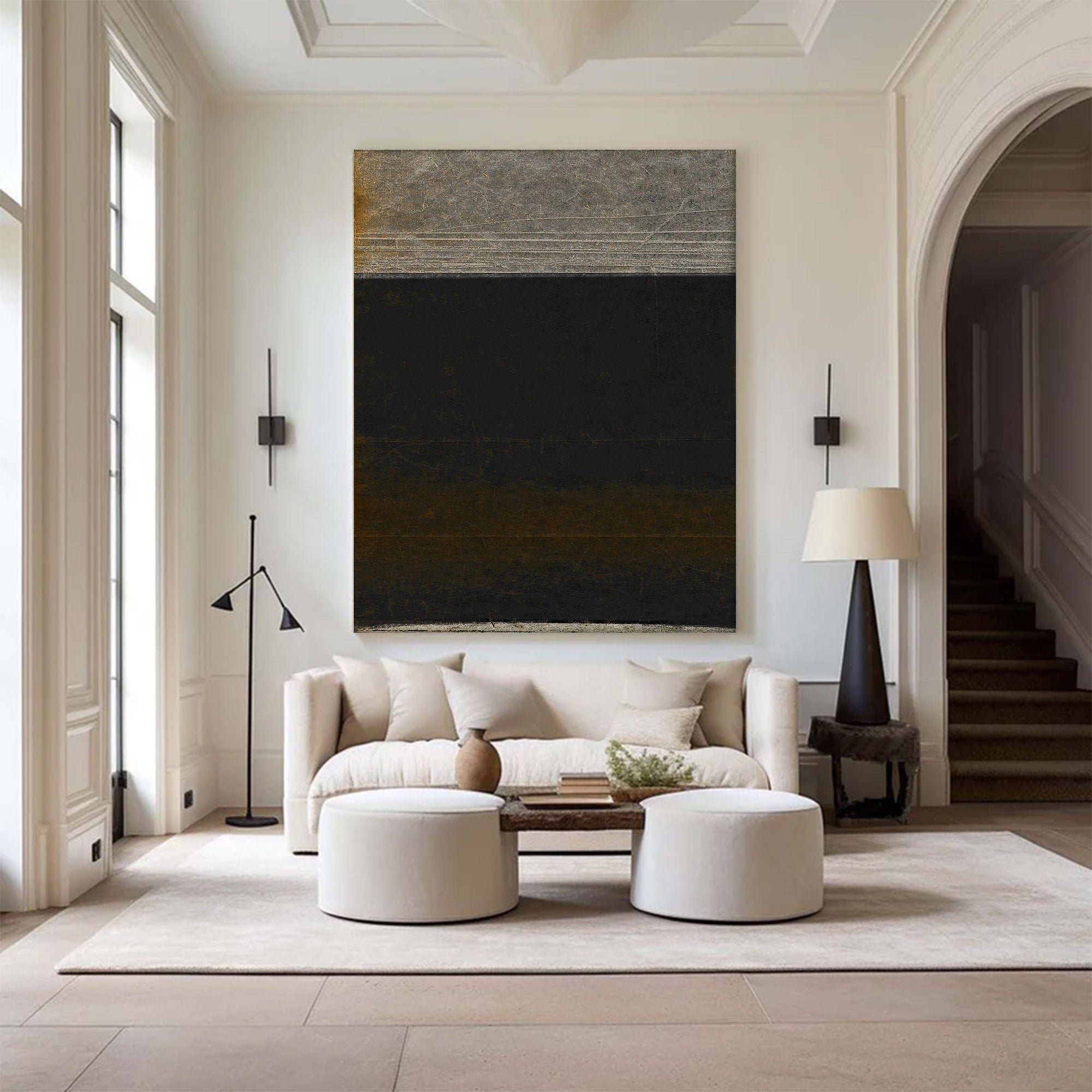 Large Textured Industrial Abstract Art | KeiraArt #AG 110