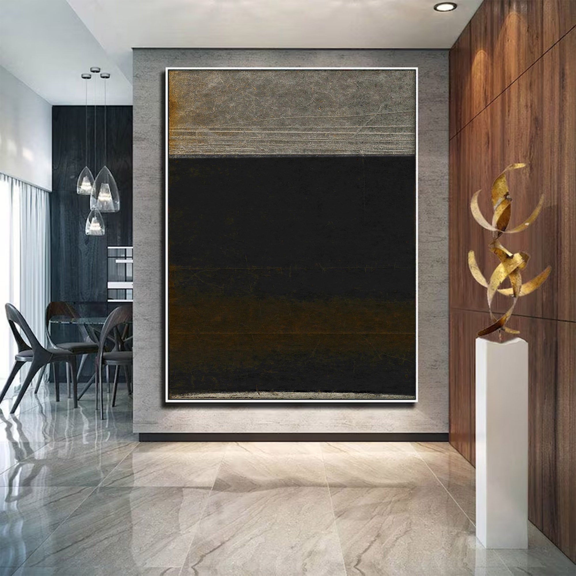 Large Textured Industrial Abstract Art | KeiraArt #AG 110