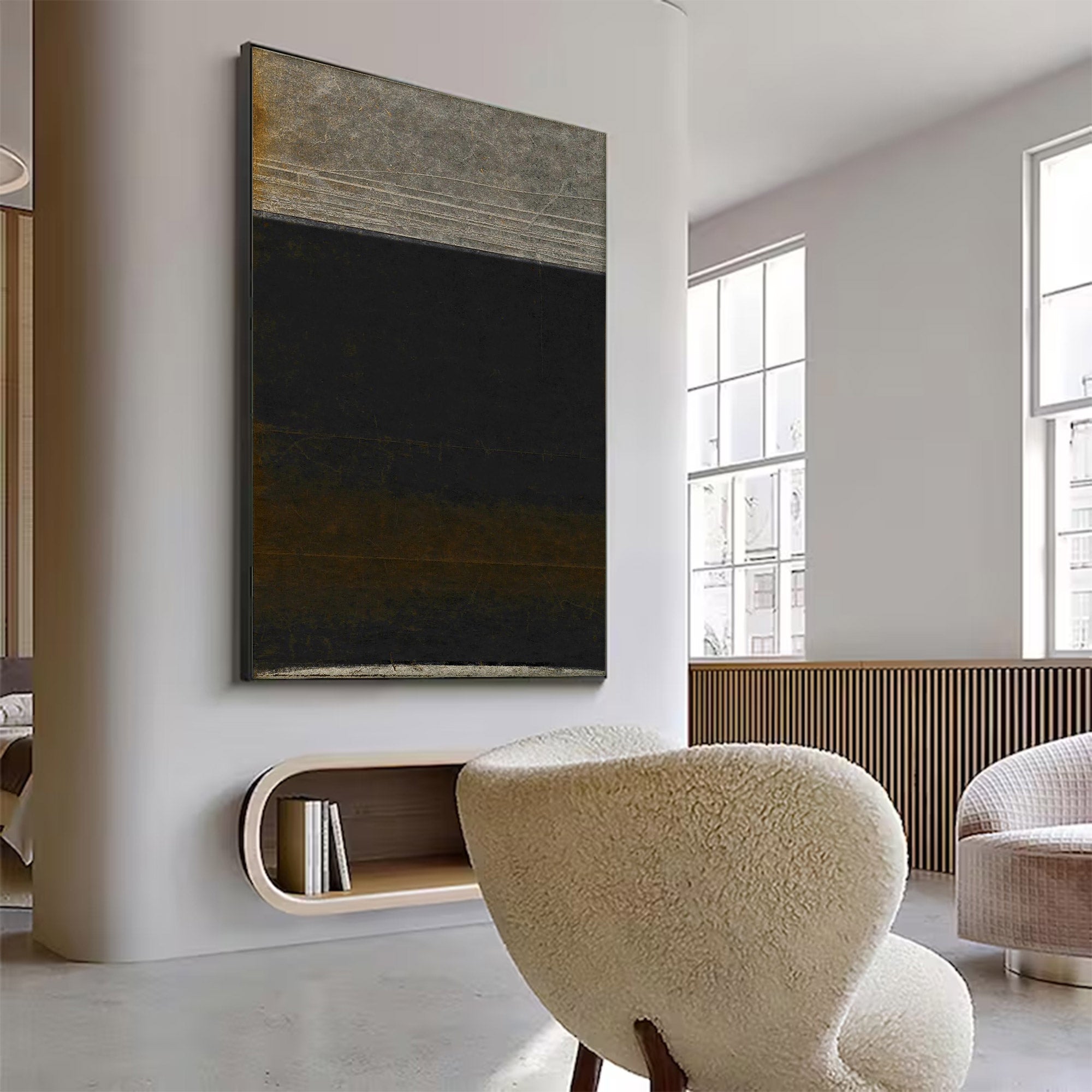 Large Textured Industrial Abstract Art | KeiraArt #AG 110