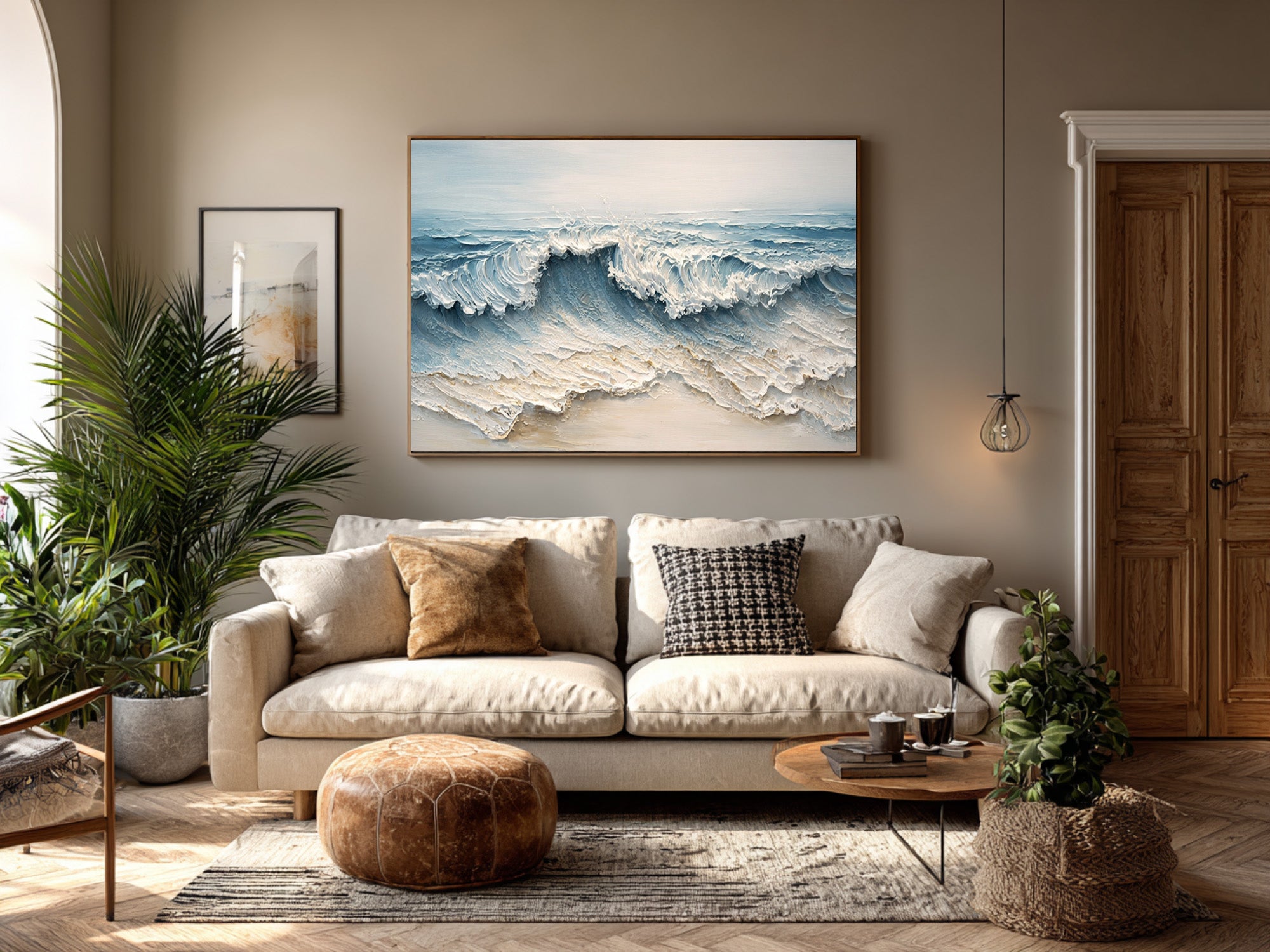 Ocean Inspired Textured Art for Modern Homes #AG 008