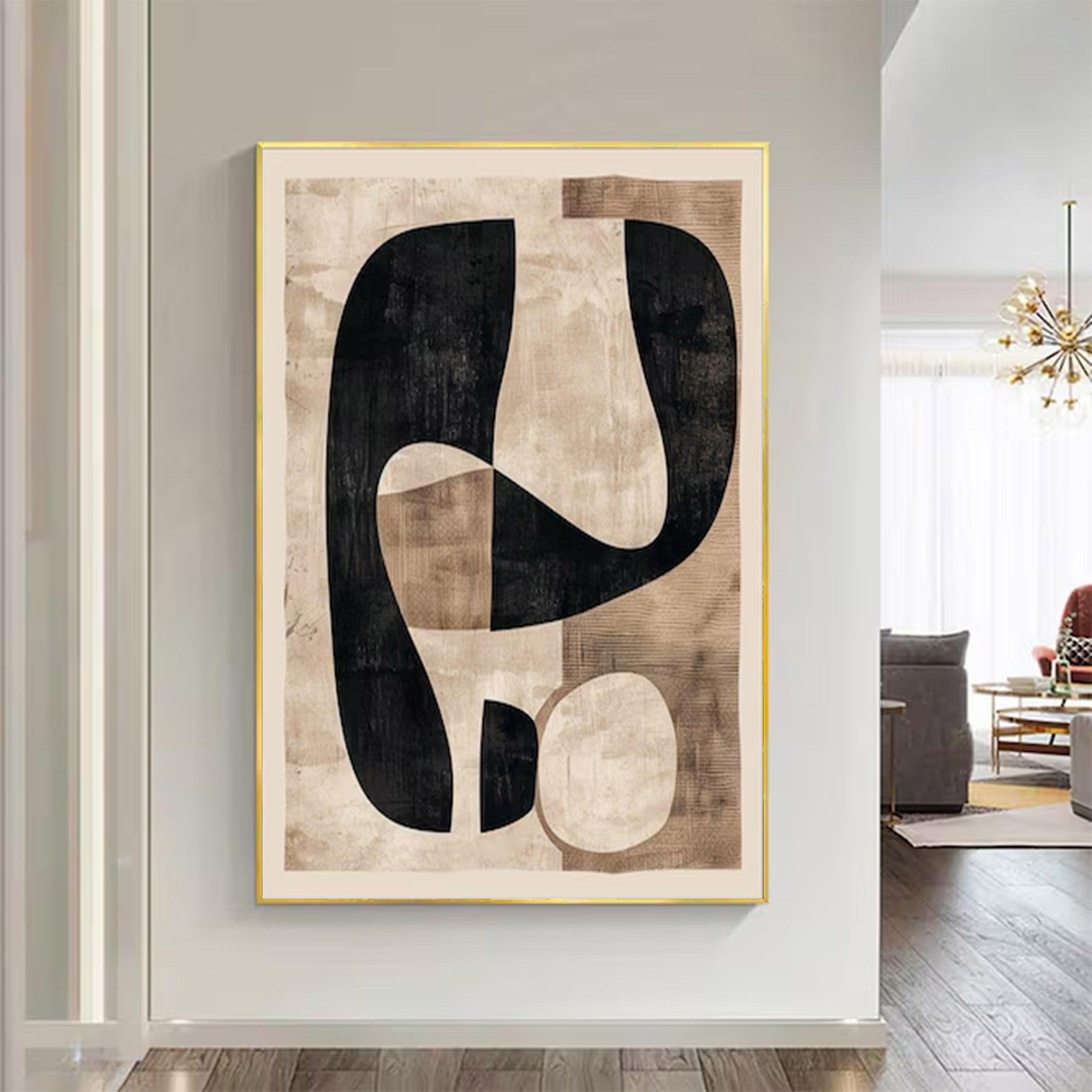 Large Abstract Modern Shape Art | Keira Art #AG 146