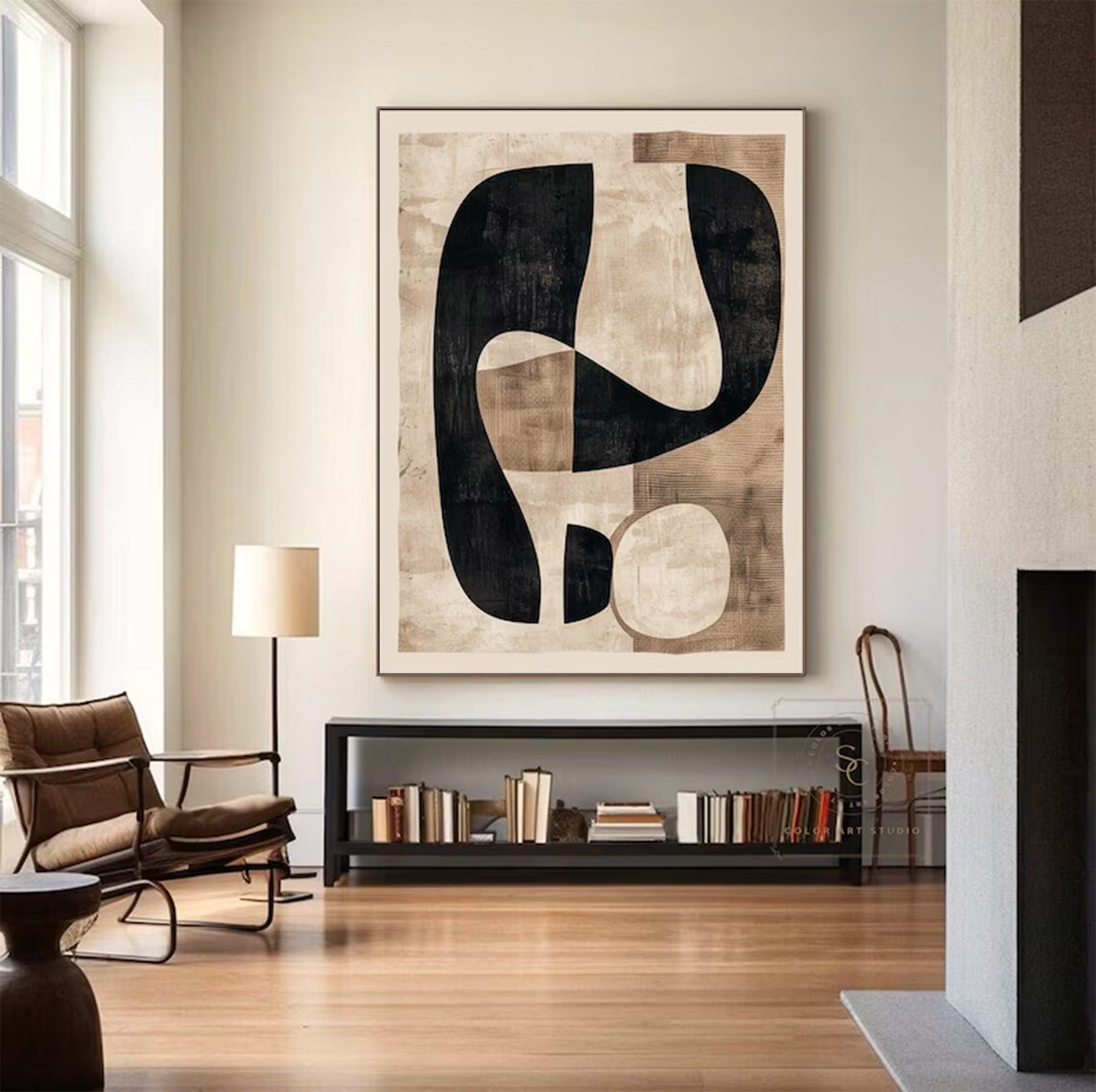 Large Abstract Modern Shape Art | Keira Art #AG 146