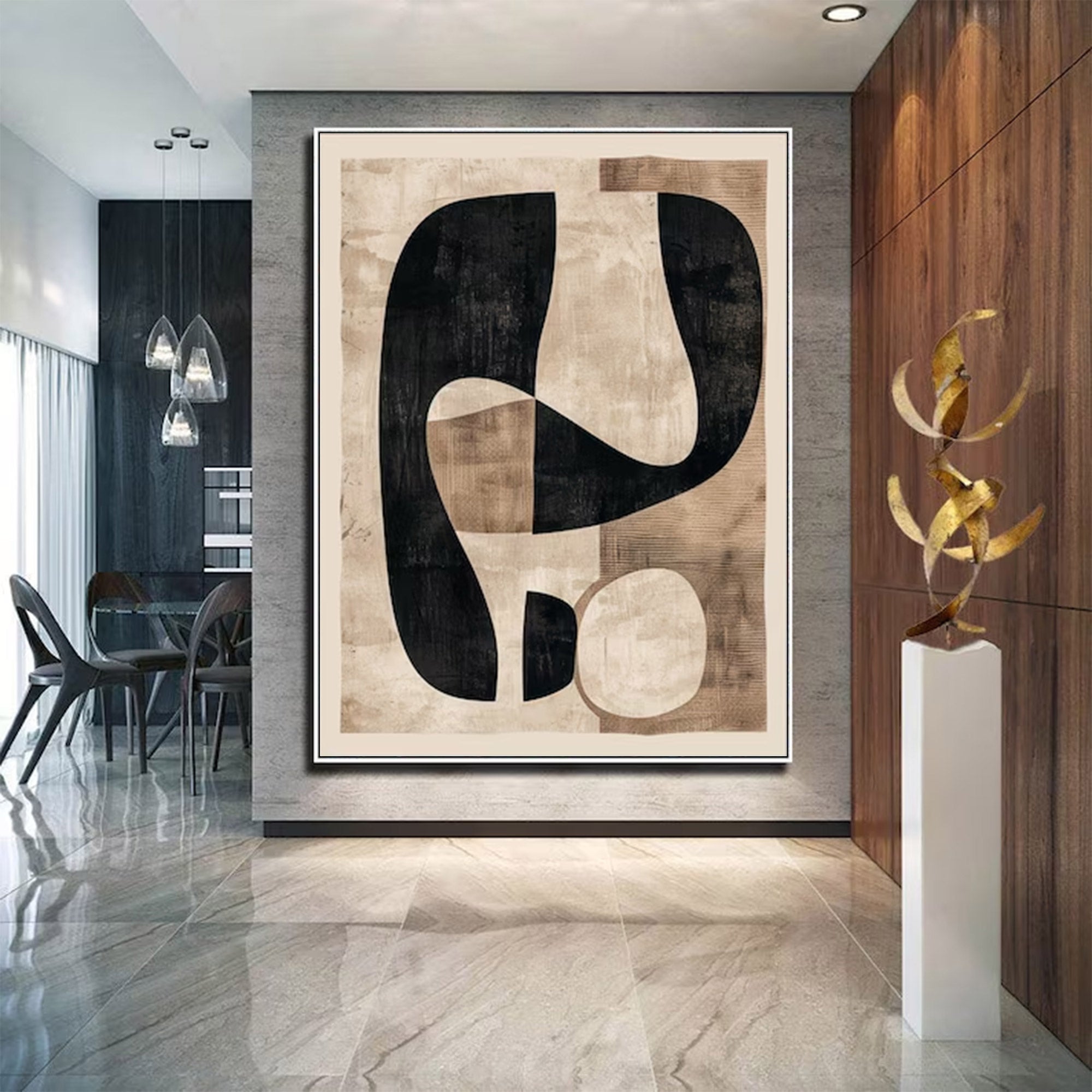 Large Abstract Modern Shape Art | Keira Art #AG 146
