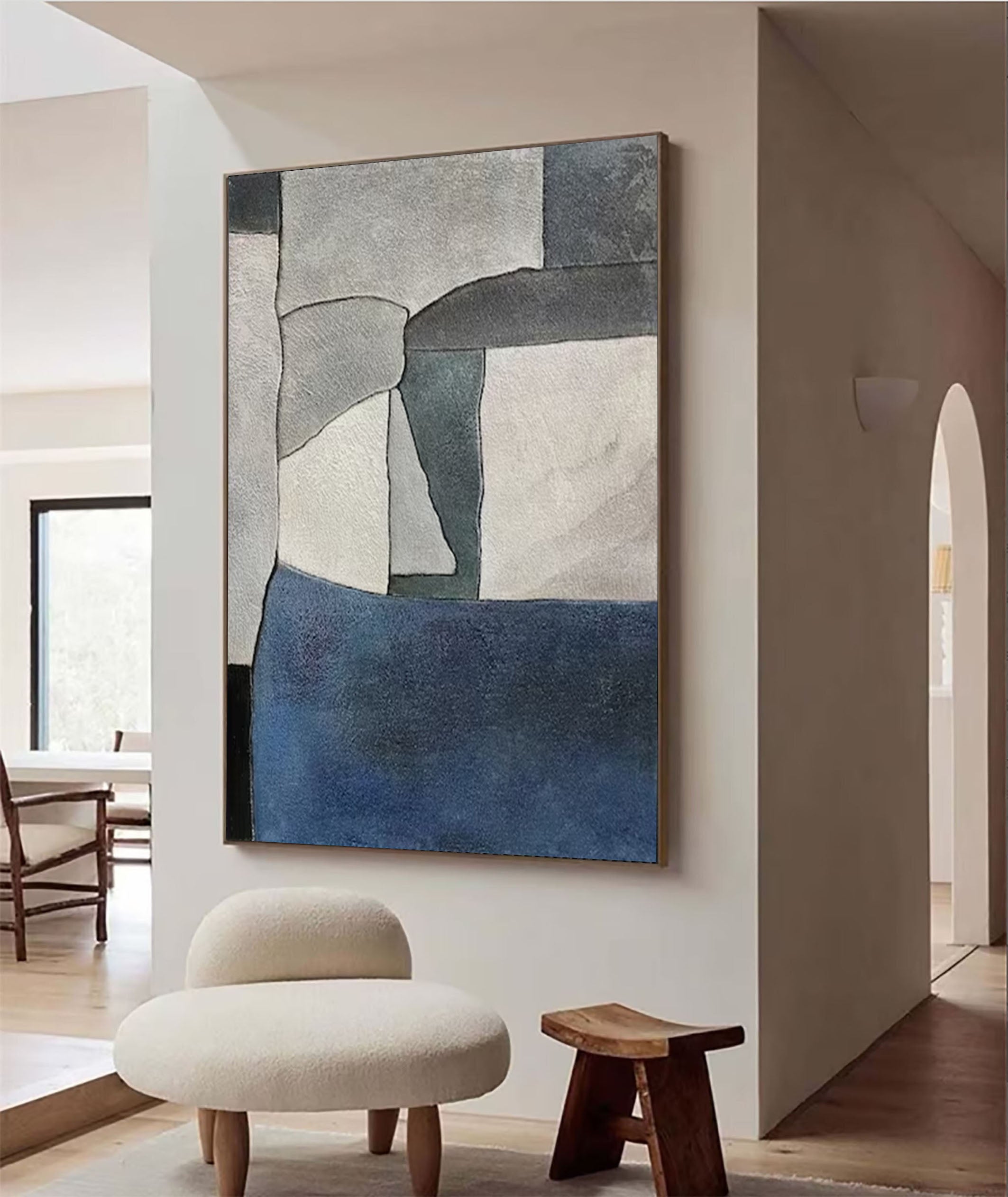 Modern Geometry Abstract Geometric Canvas Art for Home Decor #MMA 162