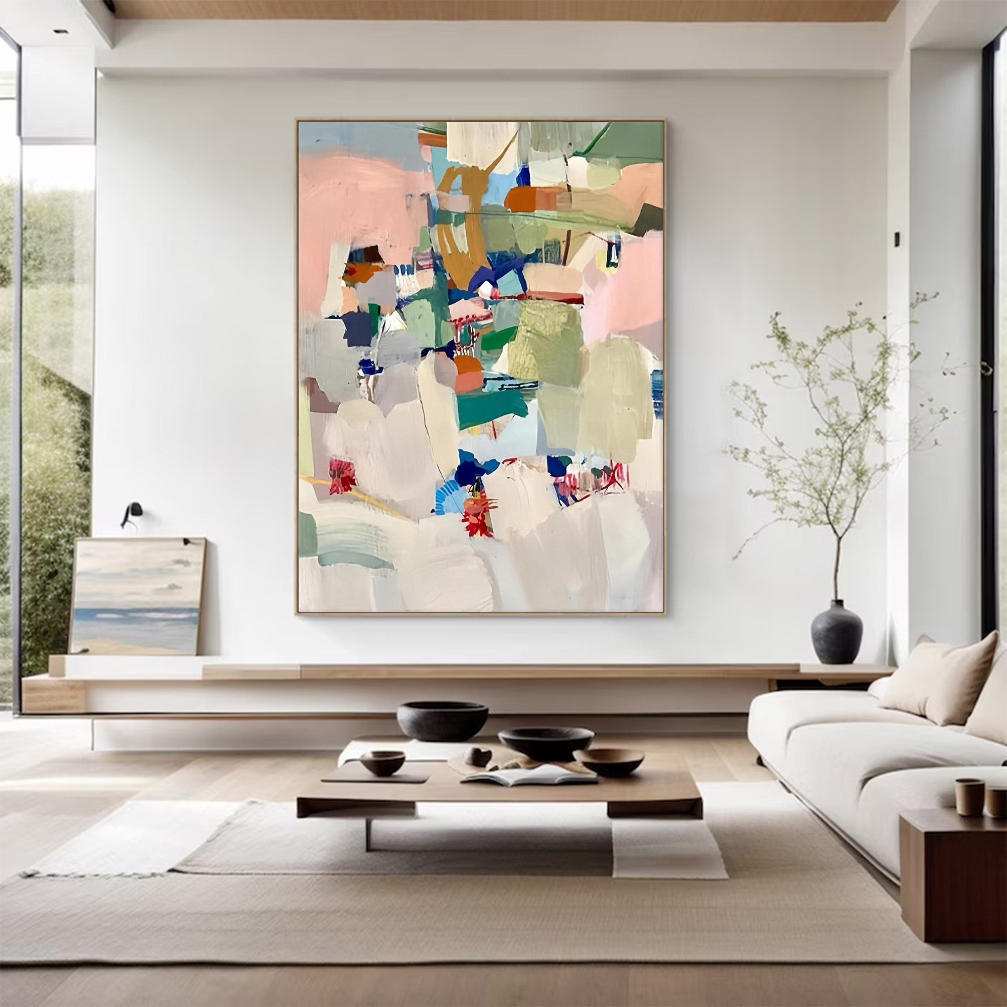 Large Colorful Abstract Painting | KeiraArt #AG 113