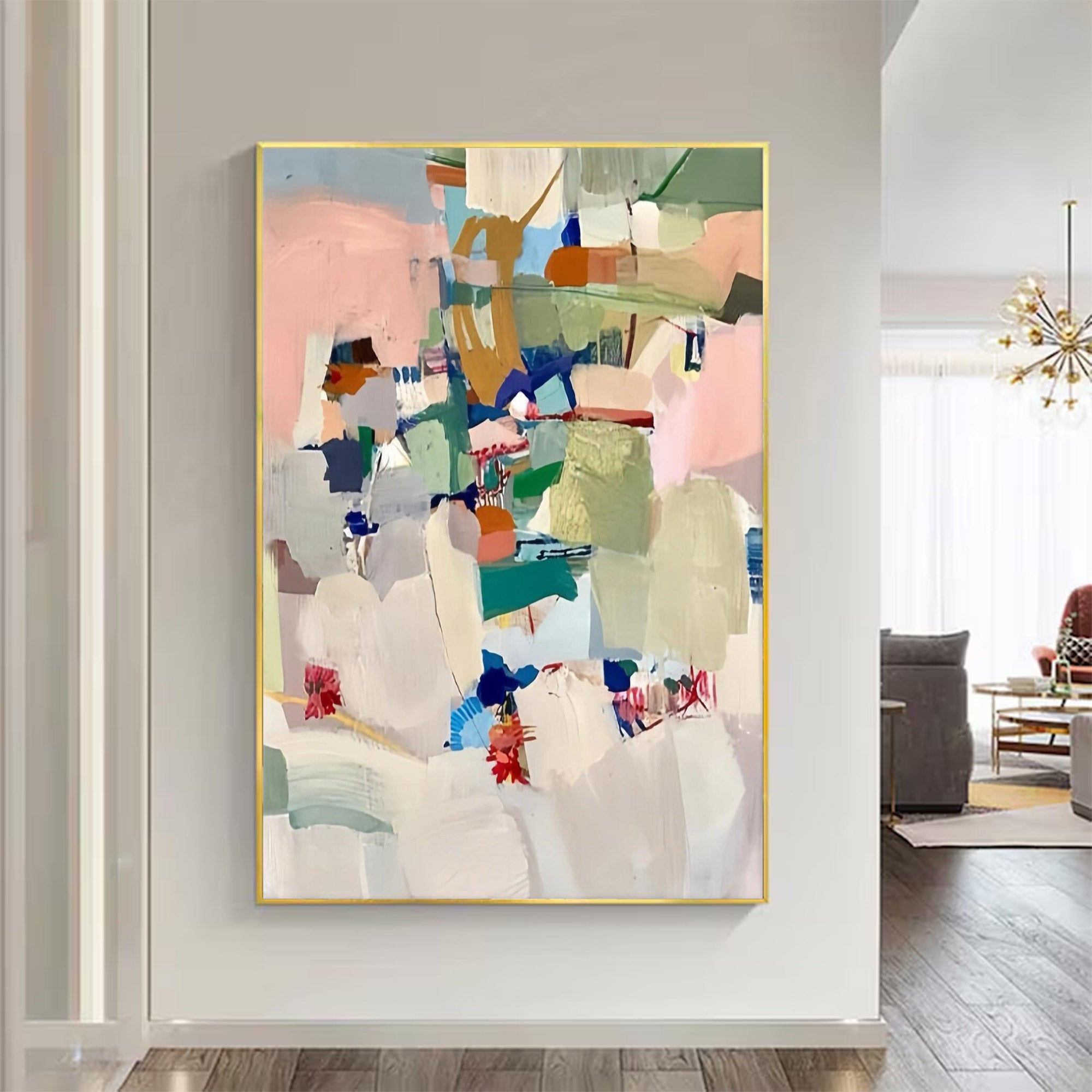 Large Colorful Abstract Painting | KeiraArt #AG 113