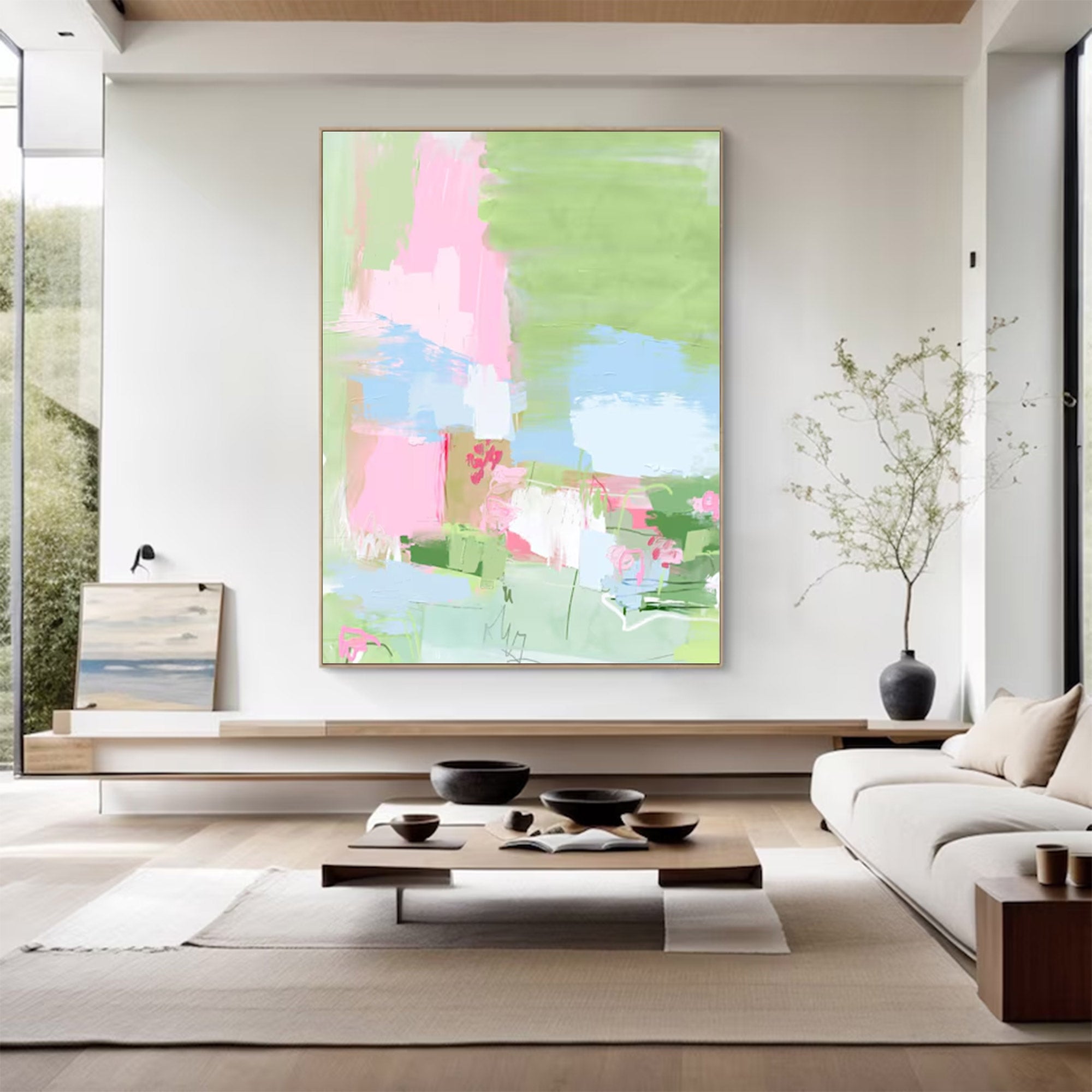 Large Abstract Pastel Wall Art | KeiraArt #AG 148