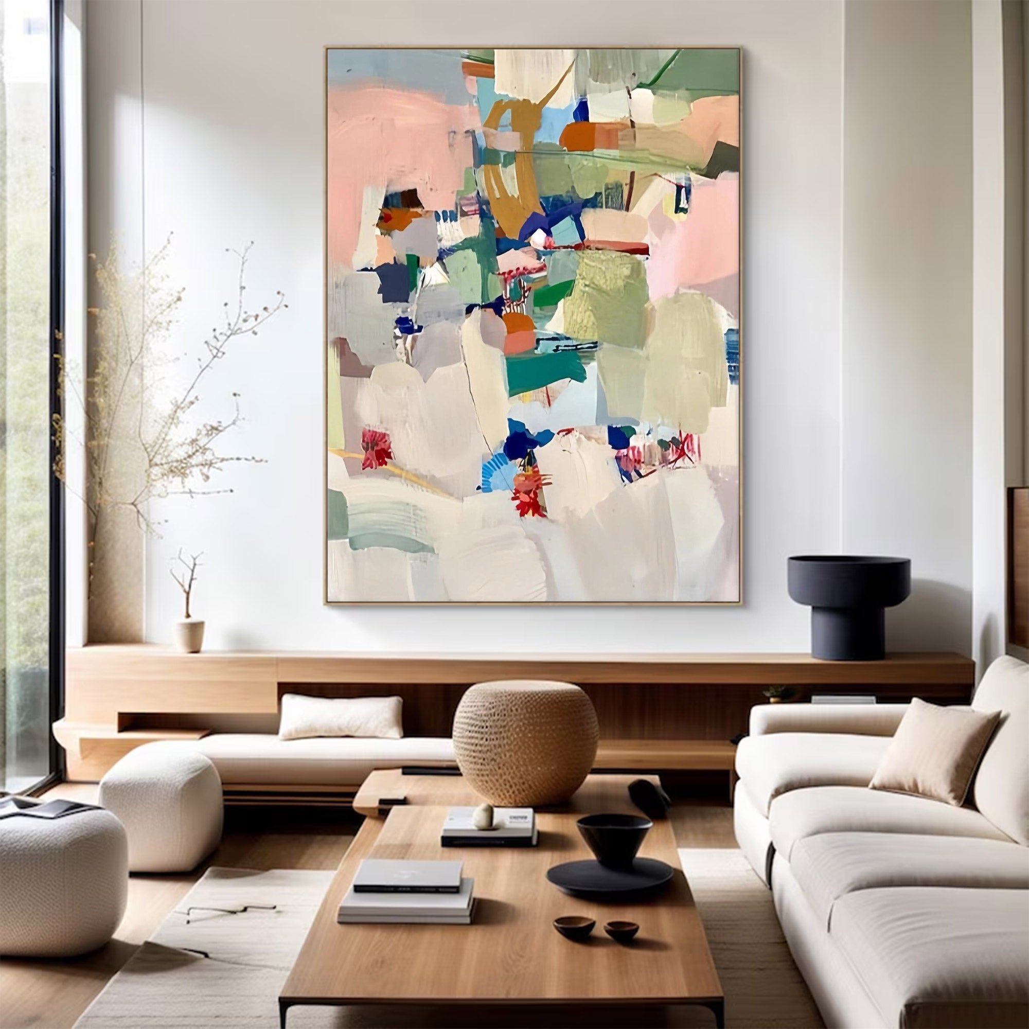 Large Colorful Abstract Painting | KeiraArt #AG 113