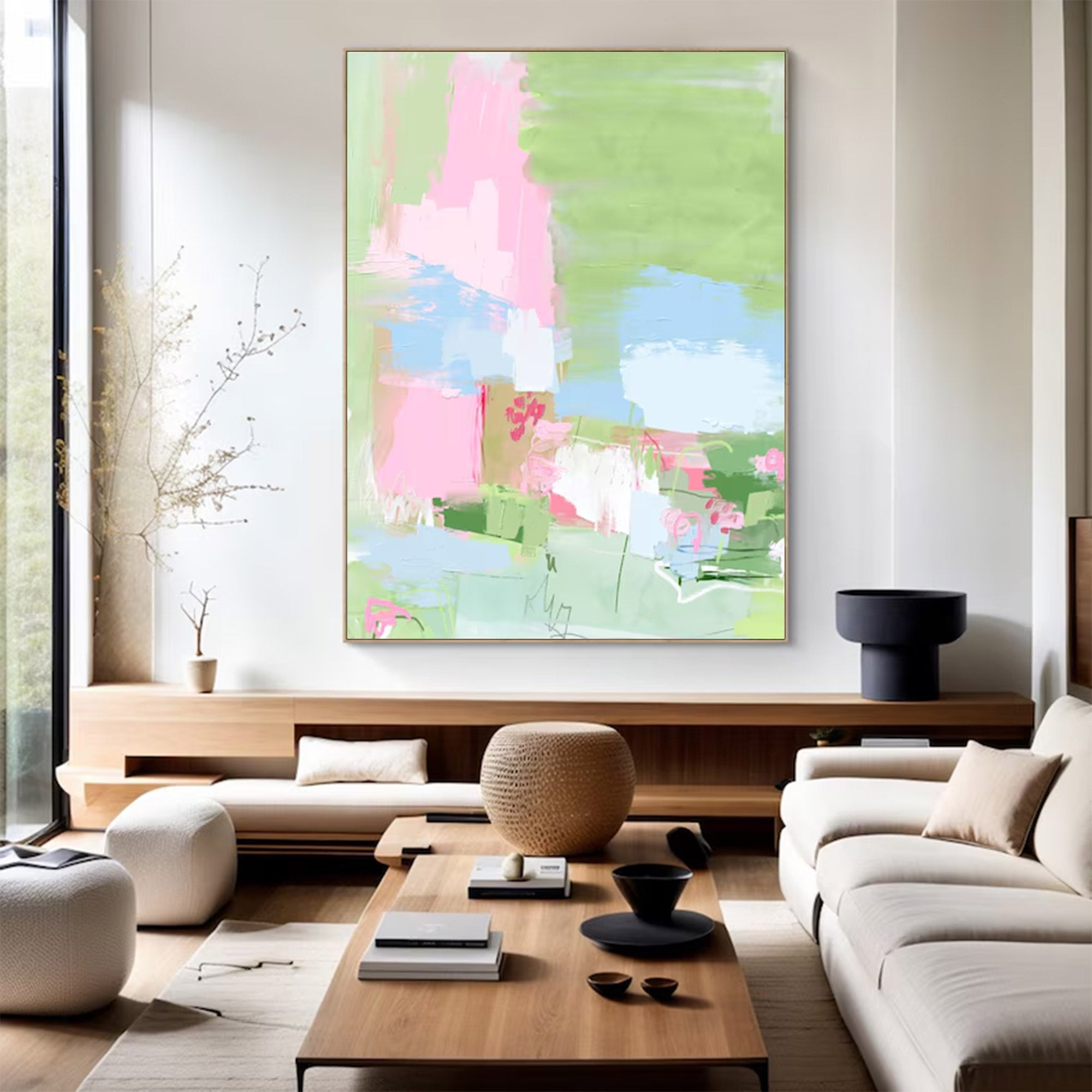 Large Abstract Pastel Wall Art | KeiraArt #AG 148