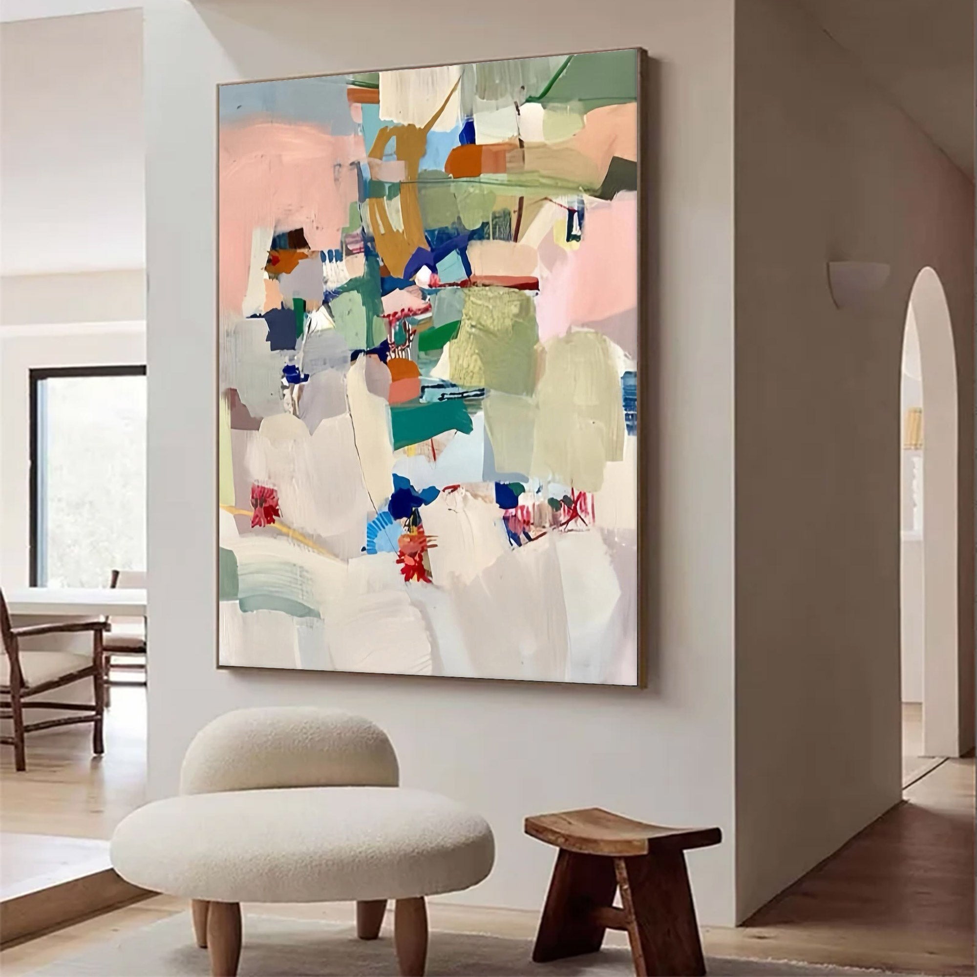 Large Colorful Abstract Painting | KeiraArt #AG 113