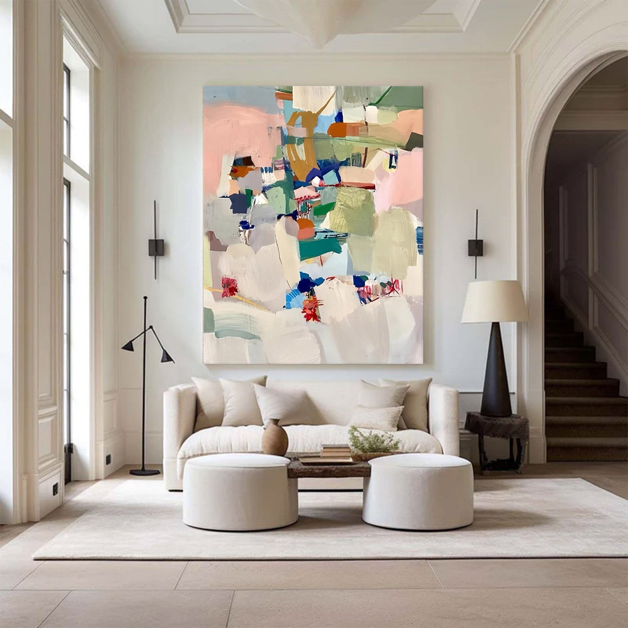 Large Colorful Abstract Painting | KeiraArt #AG 113