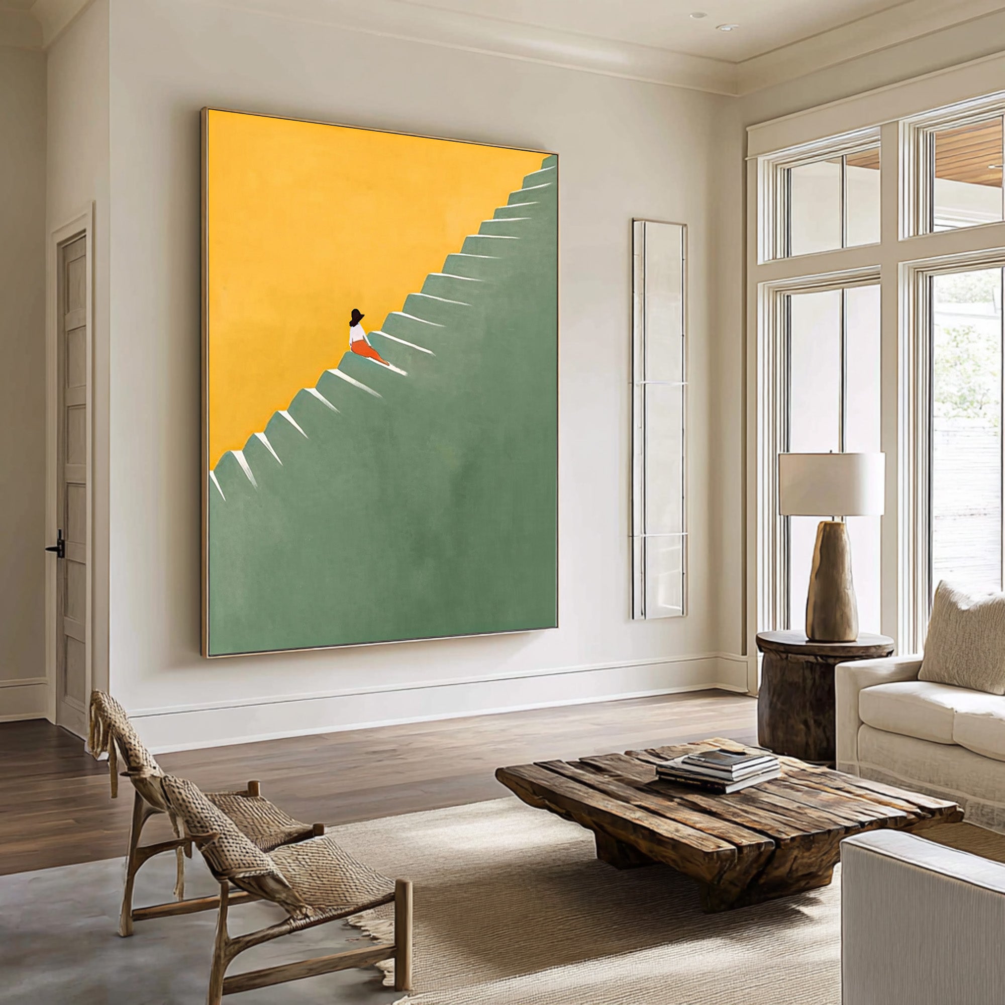 Large Contrasting Abstract Ladder Art | KeiraArt #CZ 010