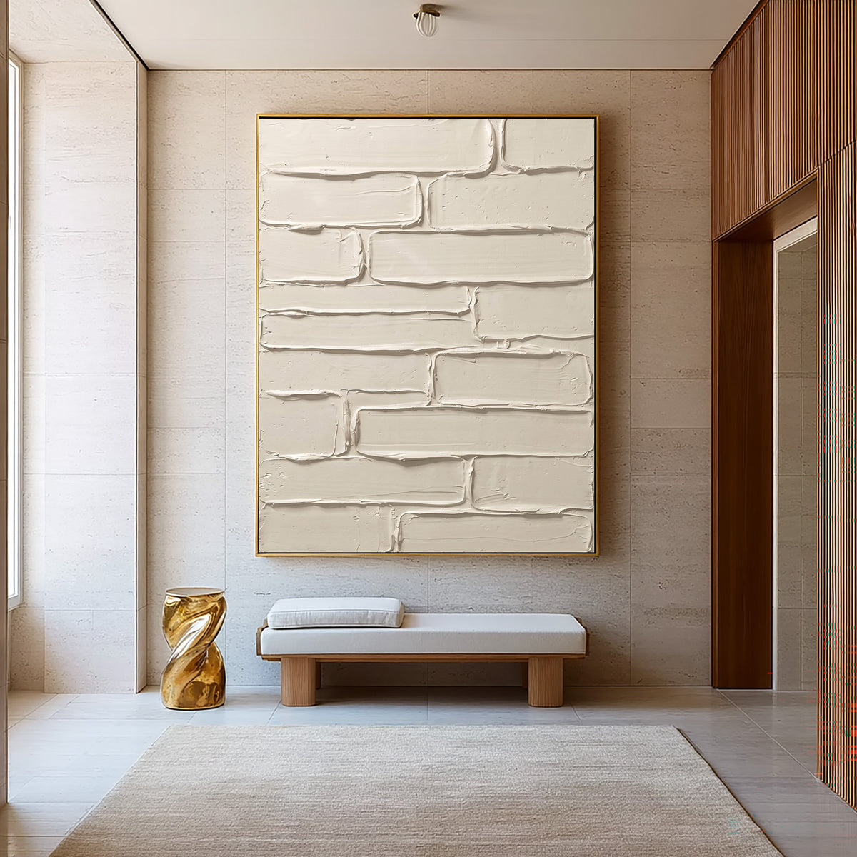 Quiet Layers Of Timeless Texture Large White Textured Abstract Wall Art Quiet Luxury Sculptural Relief Decor