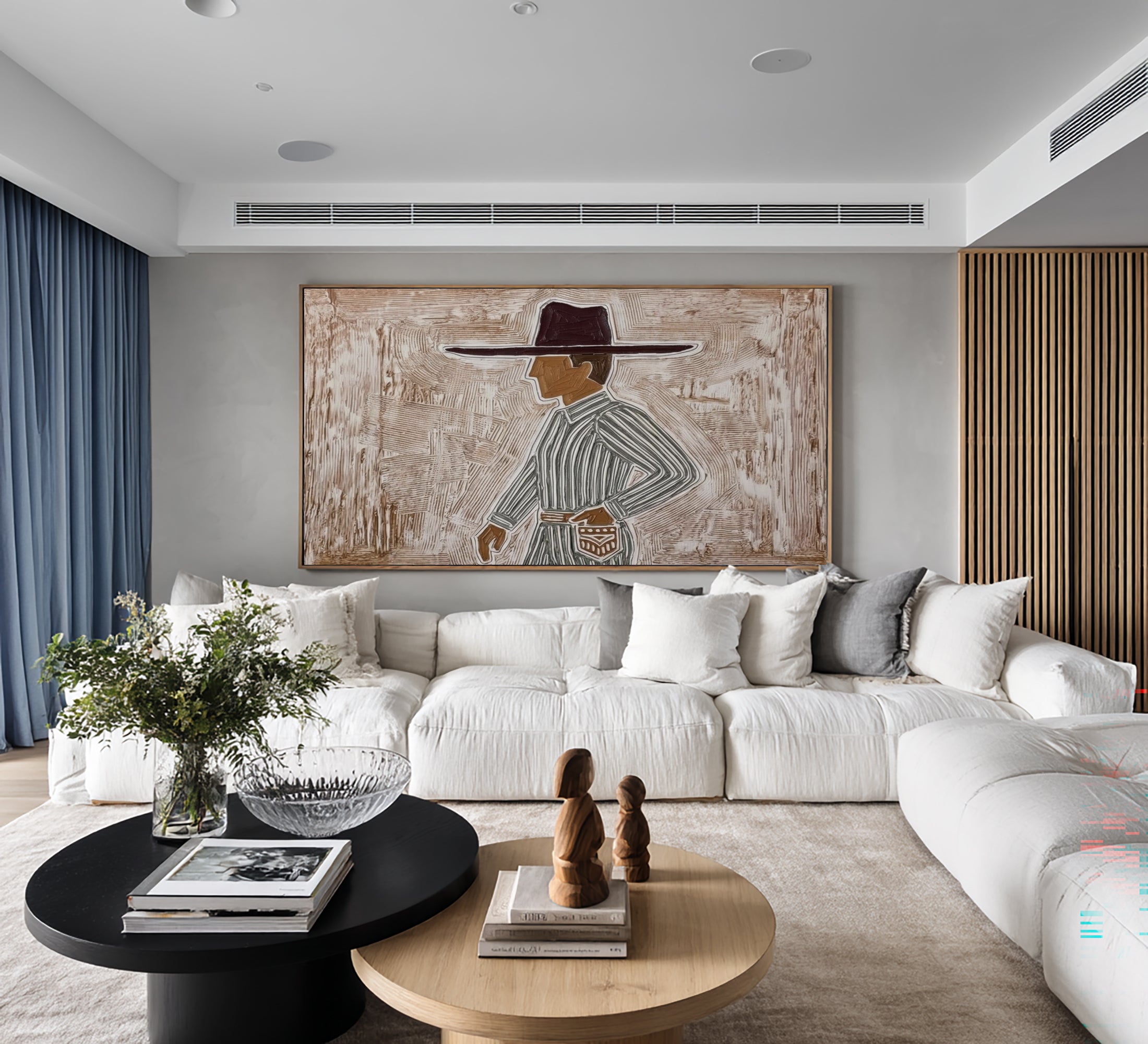 Oversized Bohemian Woman Artwork Modern Figurative Canvas Art | KeiraArt