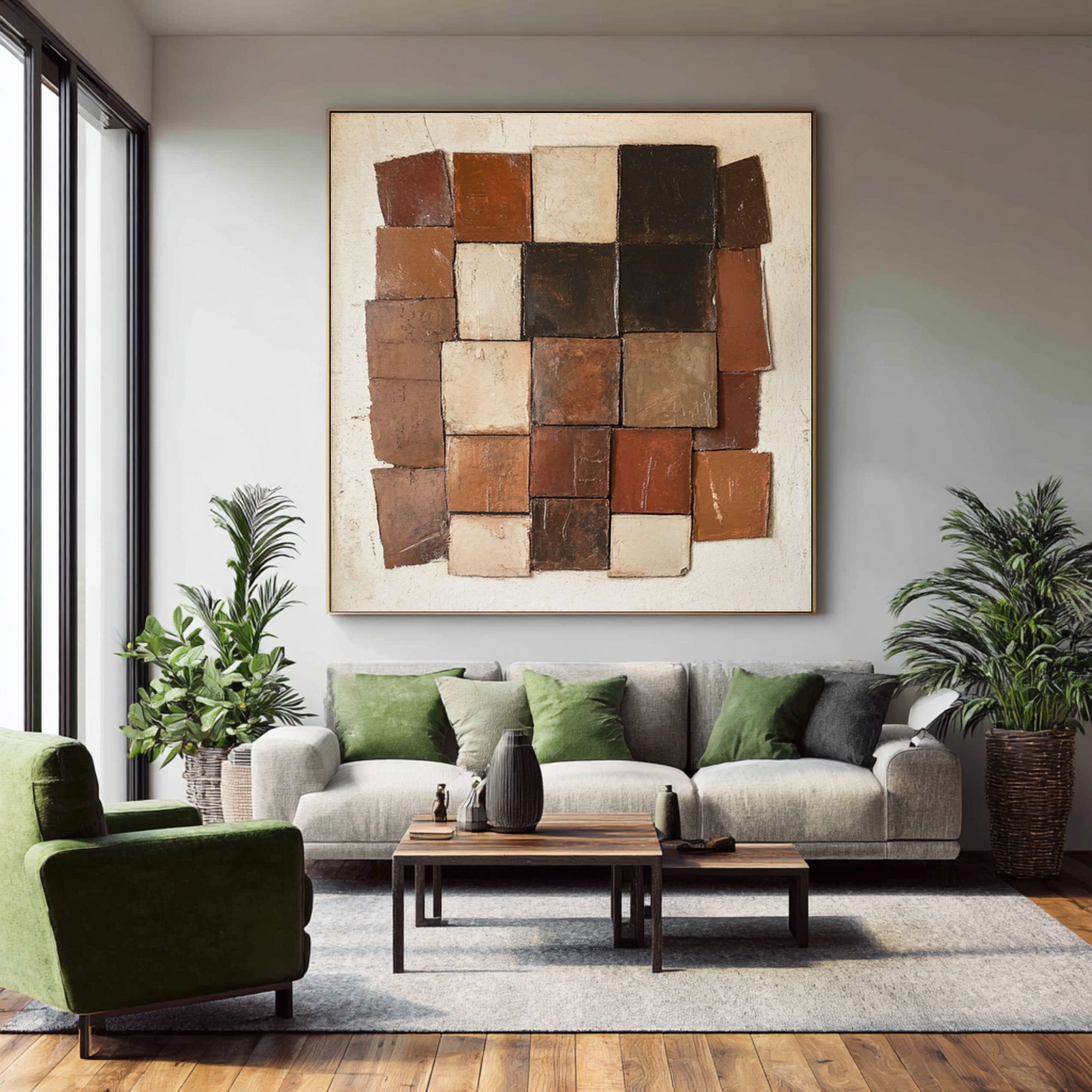 Large Rustic Geometric Art | KeiraArt #CZ 006