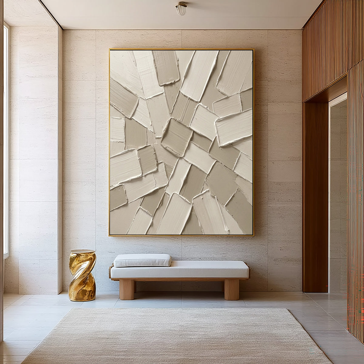 The Quiet Energy Of Form Large Textured Abstract Wall Art Neutral Sculptural Contemporary Relief Painting