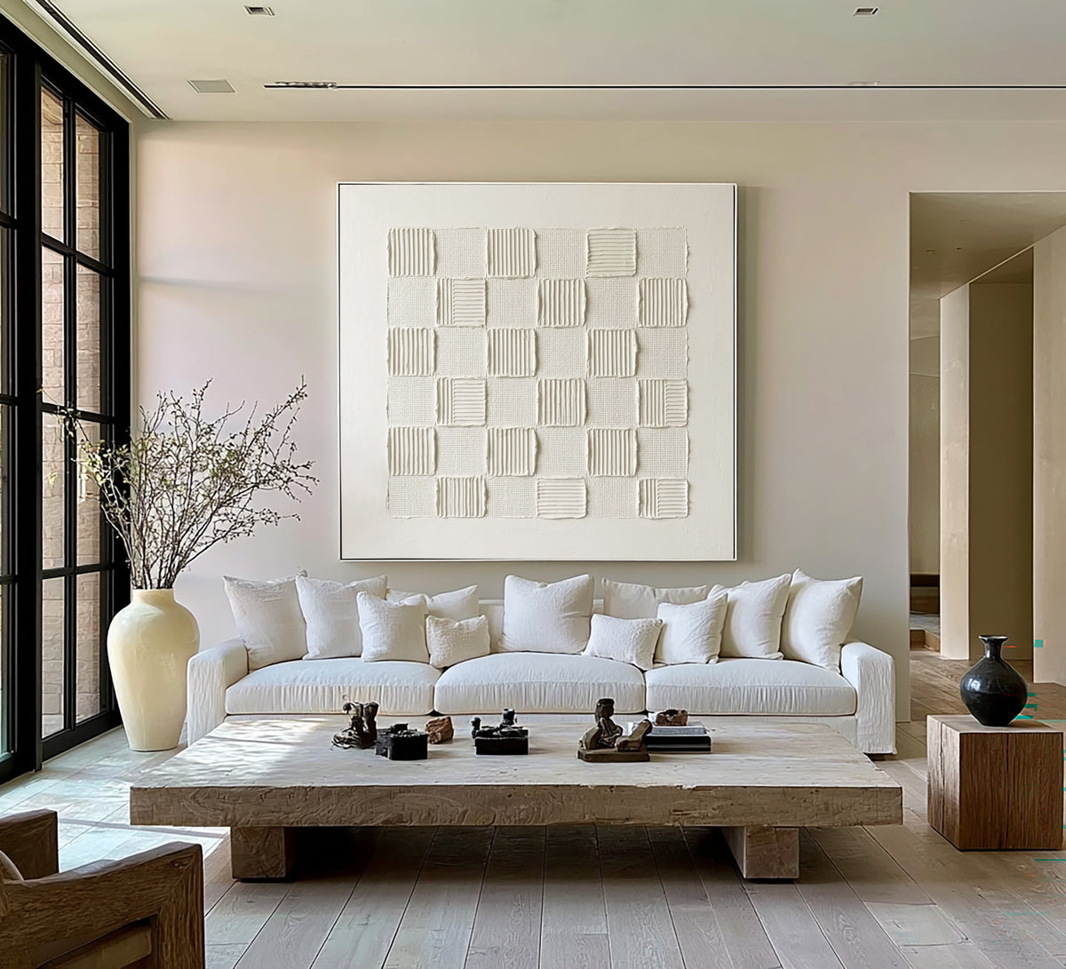 The Poetry Of The Weave Large White Textured Abstract Wall Art Contemporary Textile Relief