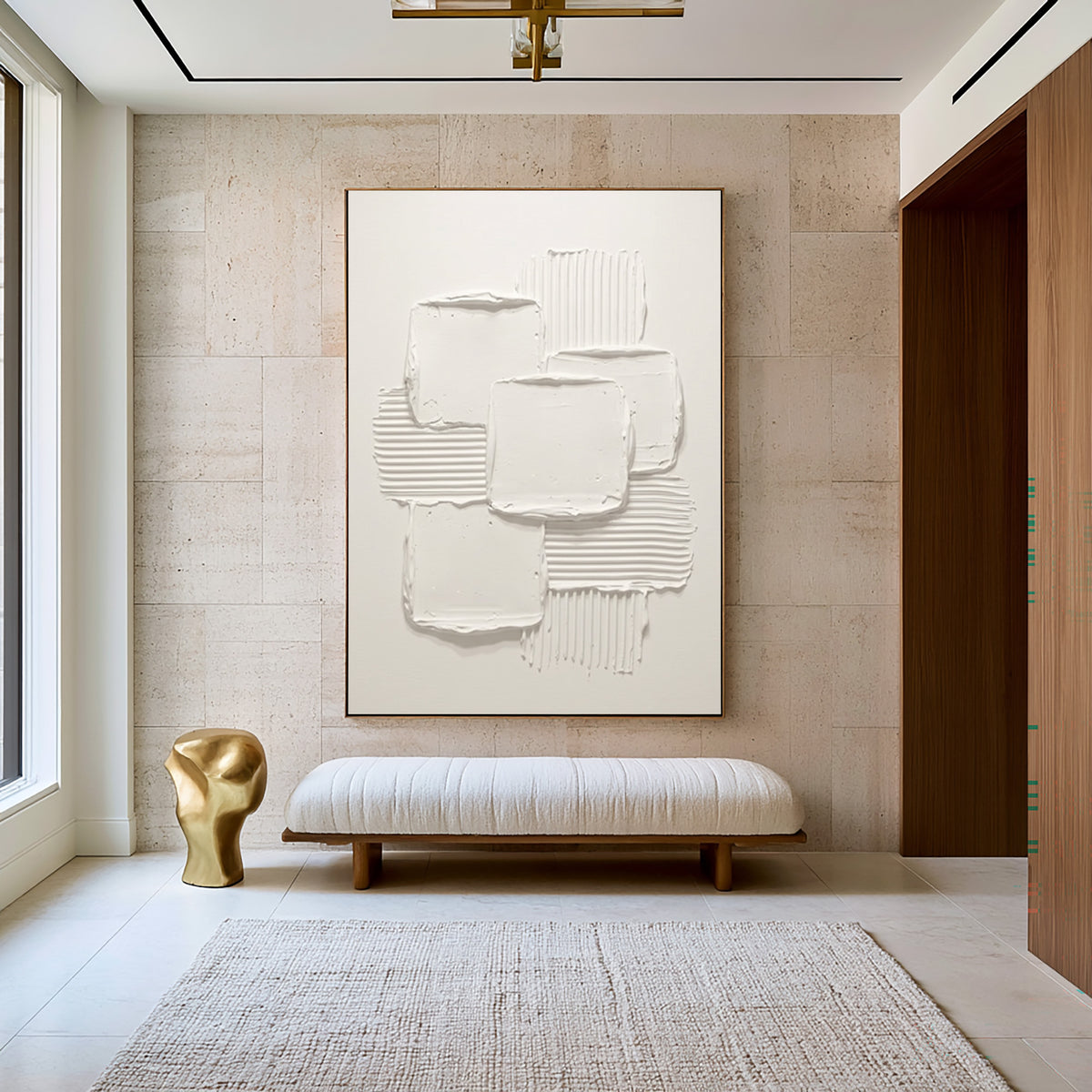 Composition Of Form And Space Large Abstract Wall Art Textured Contemporary Artwork Modern Interior Design Decor