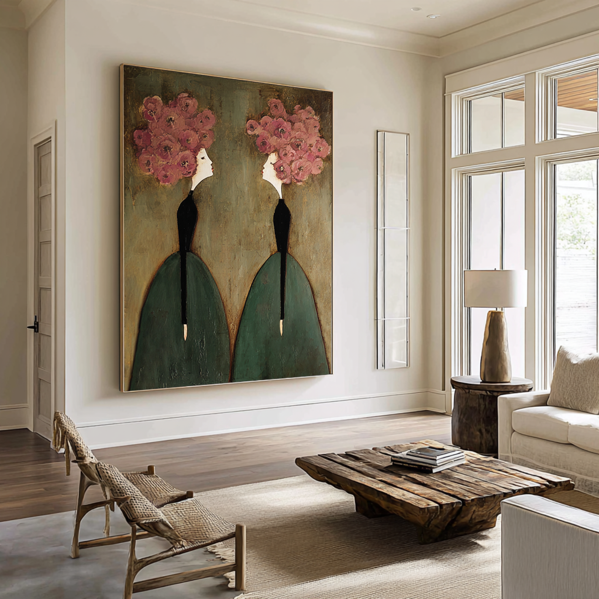 Figurative Oil Painting with Floral Expression #CZ 051