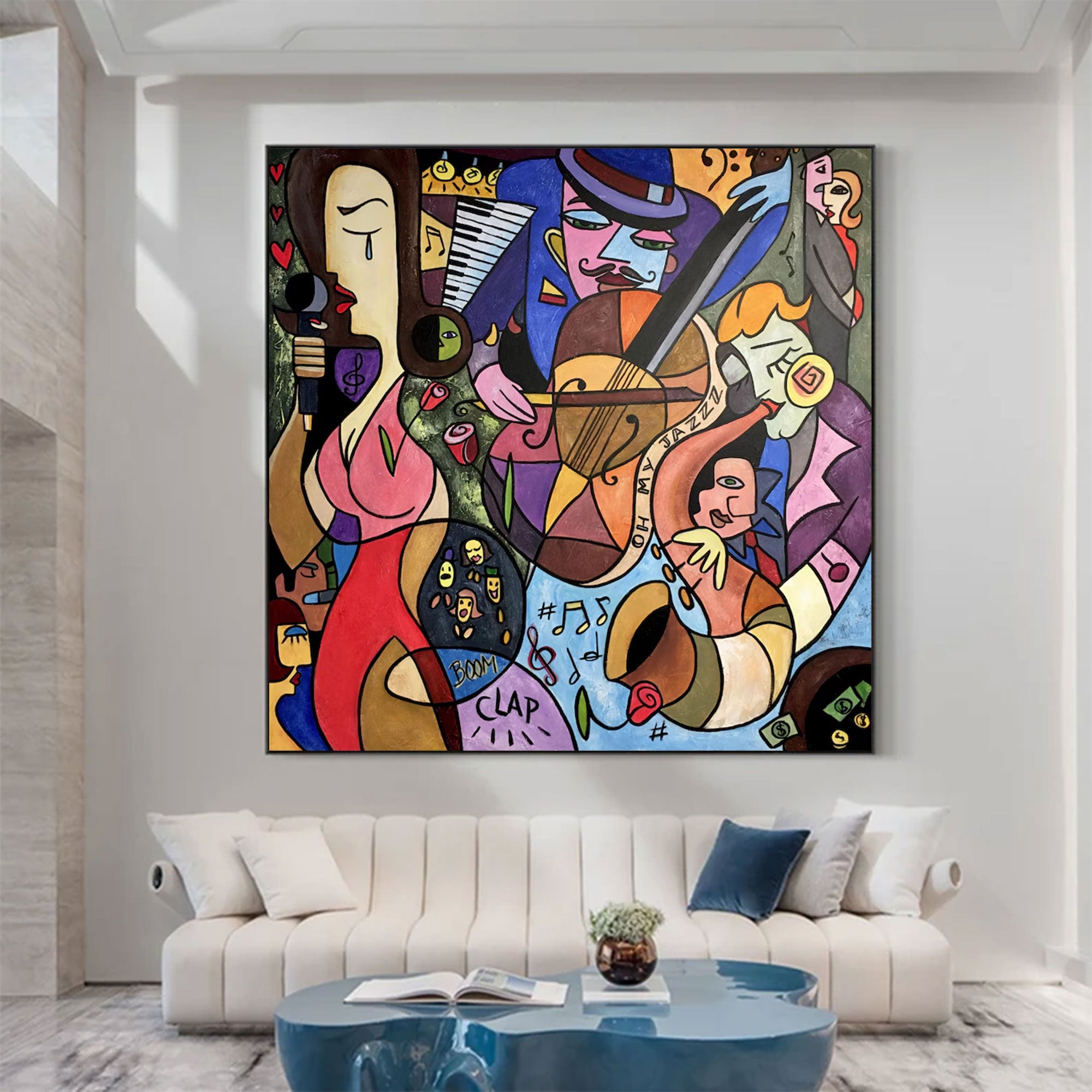 Large Abstract Jazz Painting | KeiraArt #AG 158