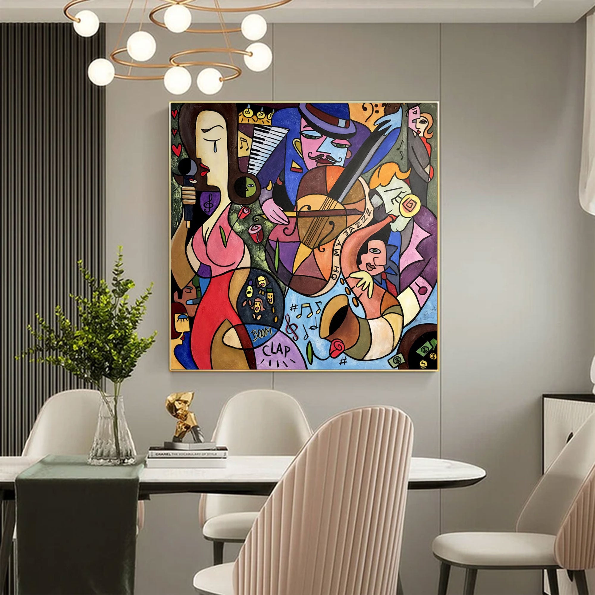 Large Abstract Jazz Painting | KeiraArt #AG 158