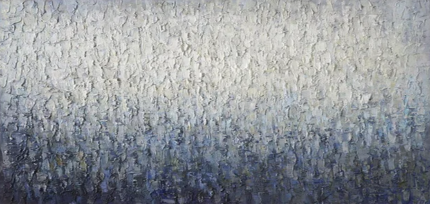 Abstract Blue Textured Art Serene Grey Canvas for Contemporary Homes #AP 052